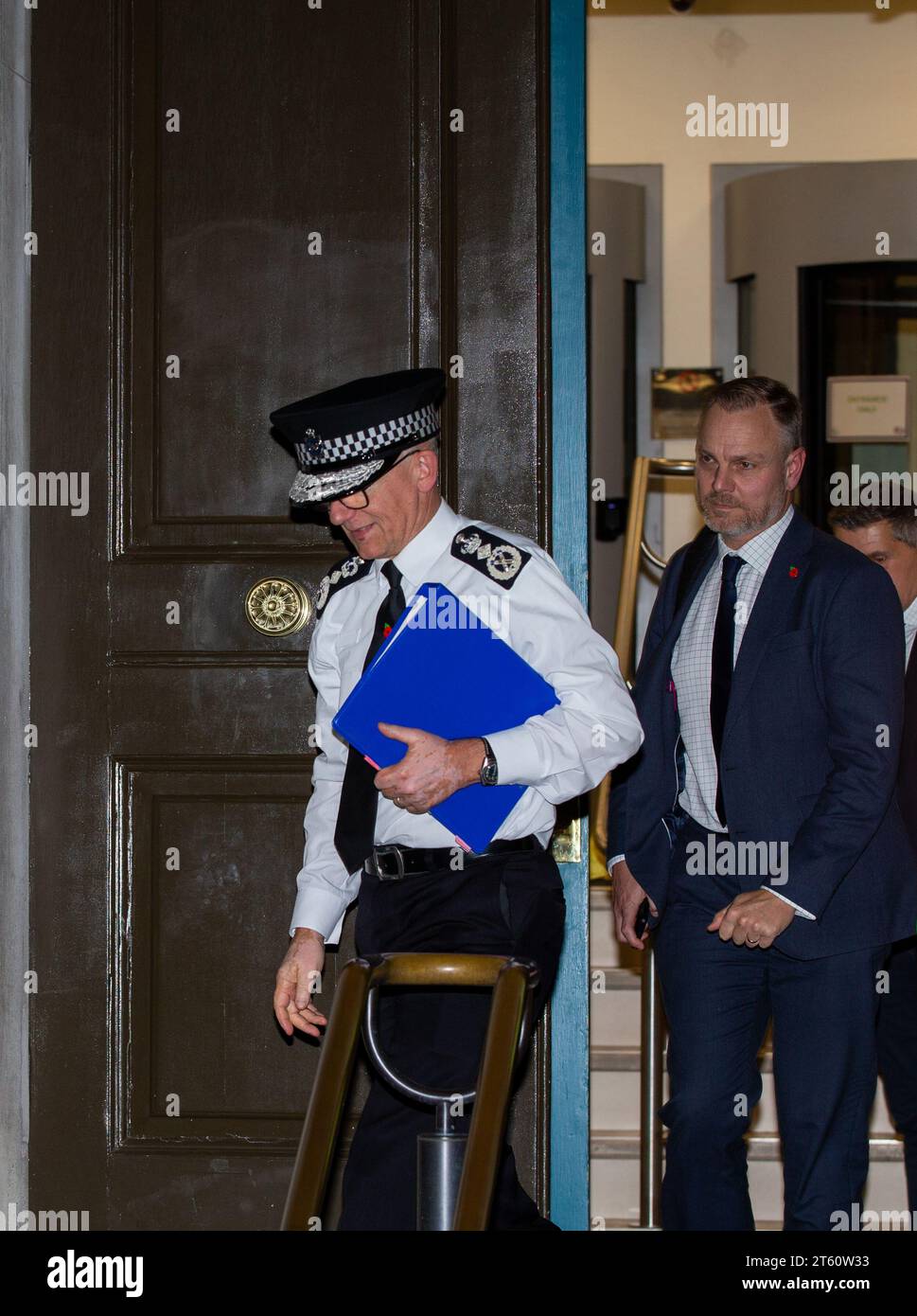 Londra, Regno Unito. 7 novembre 2023. Sir Mark Rowley, Commissario del QPM della Metropolitan Police Force (MET), ha visto che l'ufficio del gabinetto in lievitazione potrebbe essere stato una riunione d'emergenza credito: Richard Lincoln/Alamy Live News Foto Stock