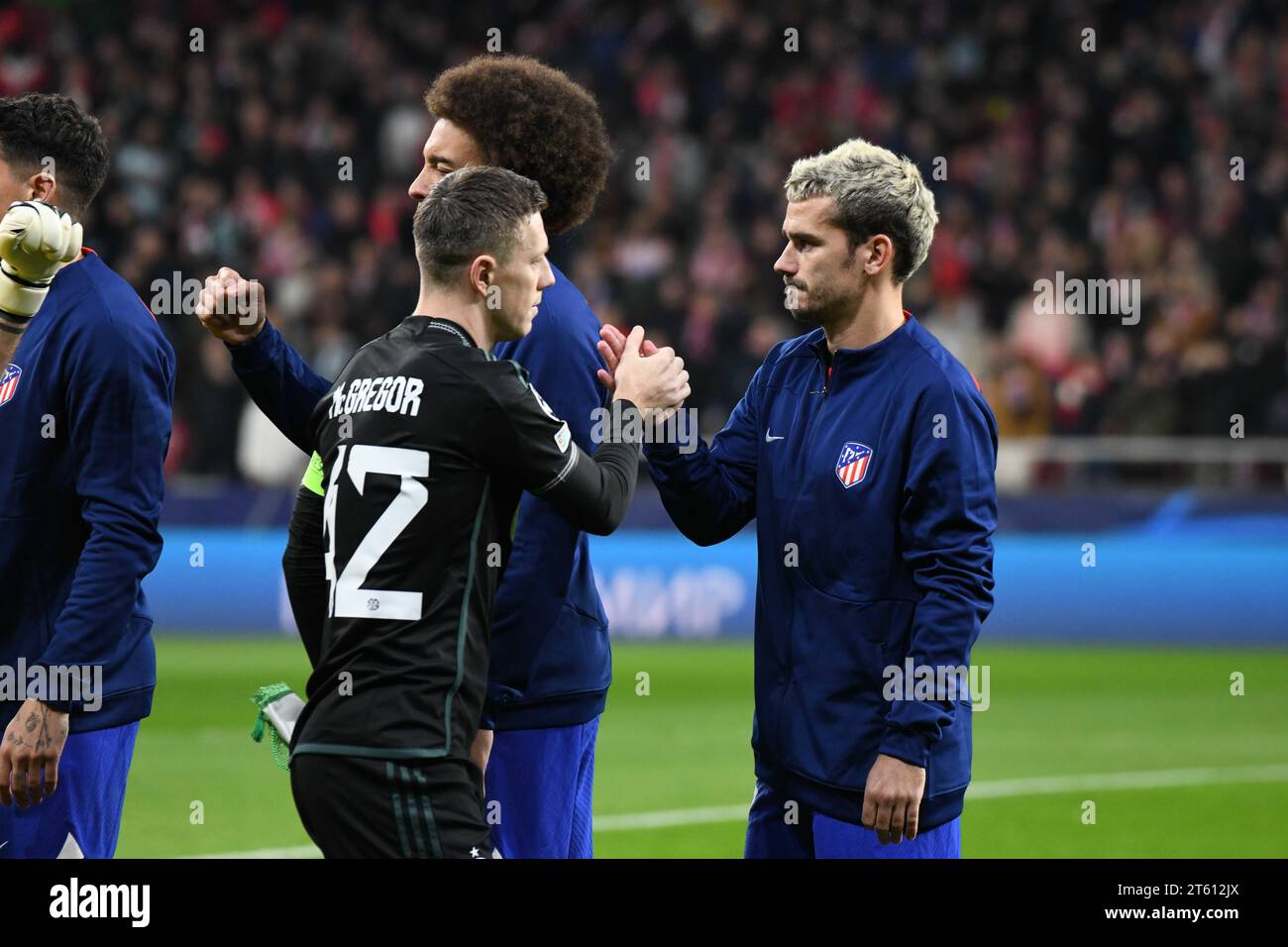 MADRID, SPAGNA - 7 NOVEMBRE: Incontro tra Atletico de Madrid e Celtic nell'ambito della Champions League al Civitas Metropolitano il 7 novembre 2023 a Madrid, Spagna. (Foto di Sara Aribó/PxImages) credito: PX Images/Alamy Live News Foto Stock