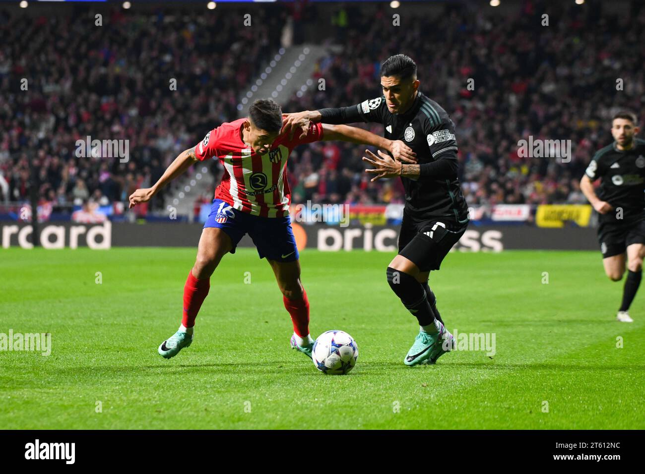 MADRID, SPAGNA - 7 NOVEMBRE: Incontro tra Atletico de Madrid e Celtic nell'ambito della Champions League al Civitas Metropolitano il 7 novembre 2023 a Madrid, Spagna. (Foto di Sara Aribó/PxImages) credito: PX Images/Alamy Live News Foto Stock