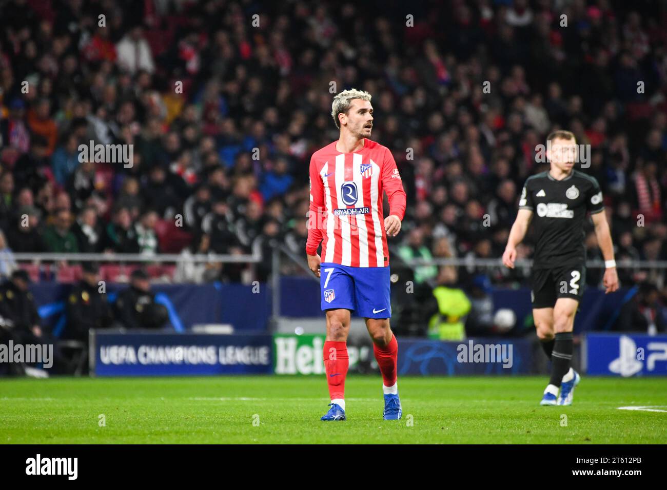 MADRID, SPAGNA - 7 NOVEMBRE: Incontro tra Atletico de Madrid e Celtic nell'ambito della Champions League al Civitas Metropolitano il 7 novembre 2023 a Madrid, Spagna. (Foto di Sara Aribó/PxImages) credito: PX Images/Alamy Live News Foto Stock