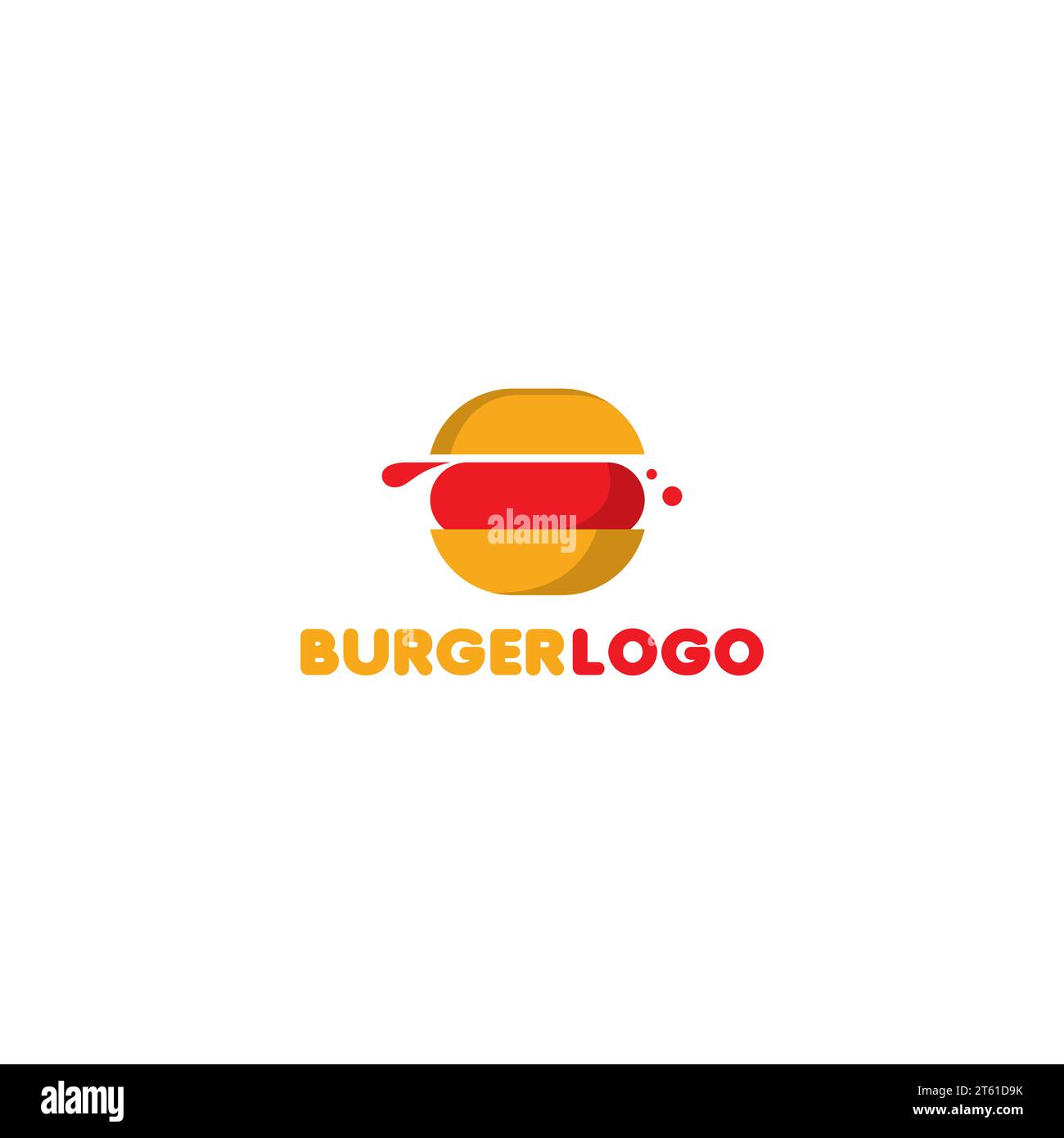 Logo Burger. icona del cibo hamburger Illustrazione Vettoriale