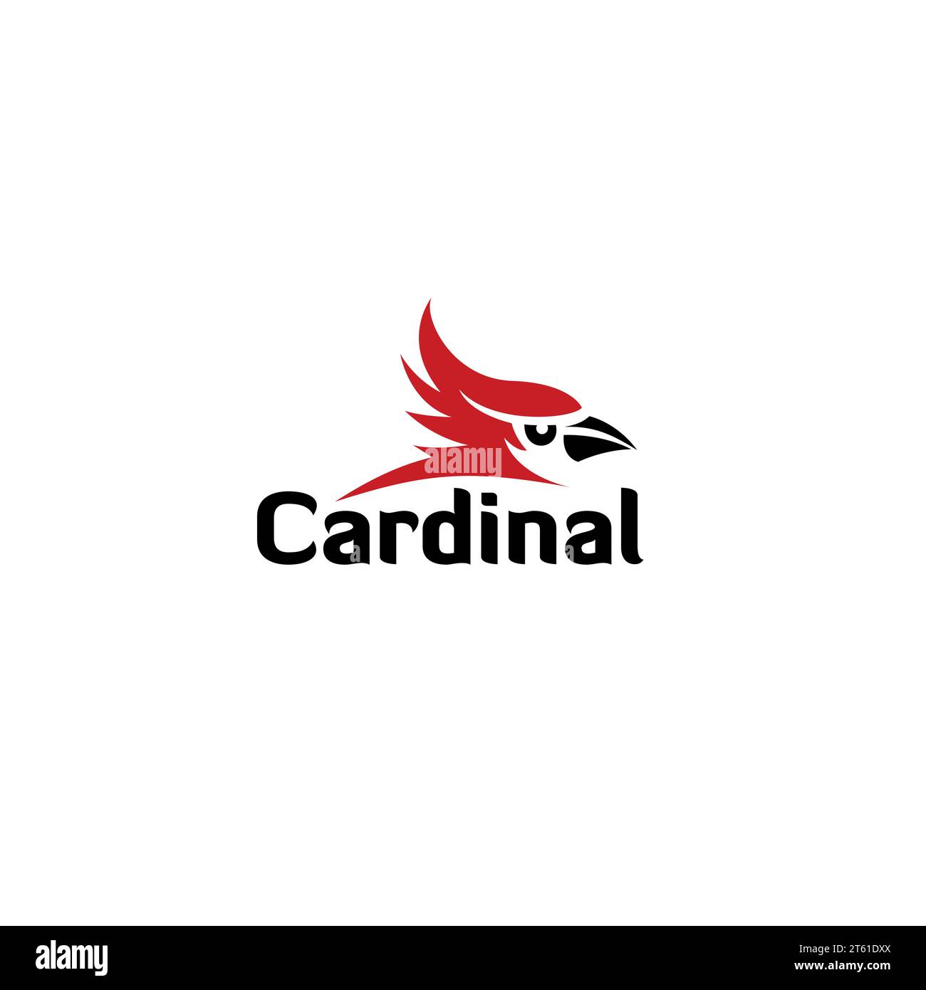 Vettore logo Cardinal Bird. Logo Red Bird Illustrazione Vettoriale
