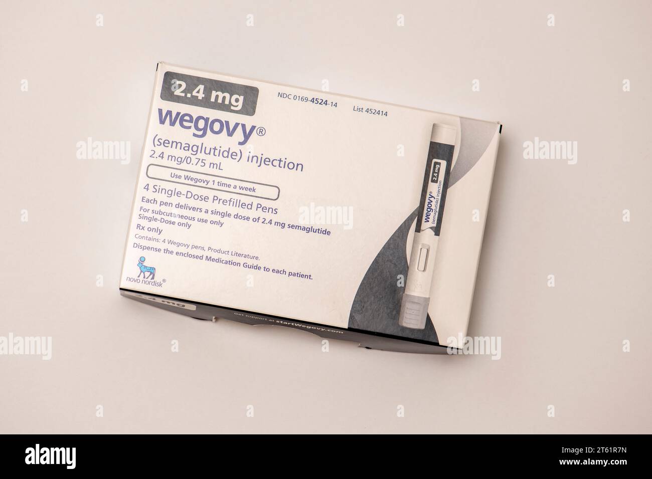 STILL Life di Wegovy un farmaco iniettabile di perdita di peso prescrizione che ha aiutato le persone con obesità. Deve essere utilizzato con un piano di perdita di peso AN Foto Stock