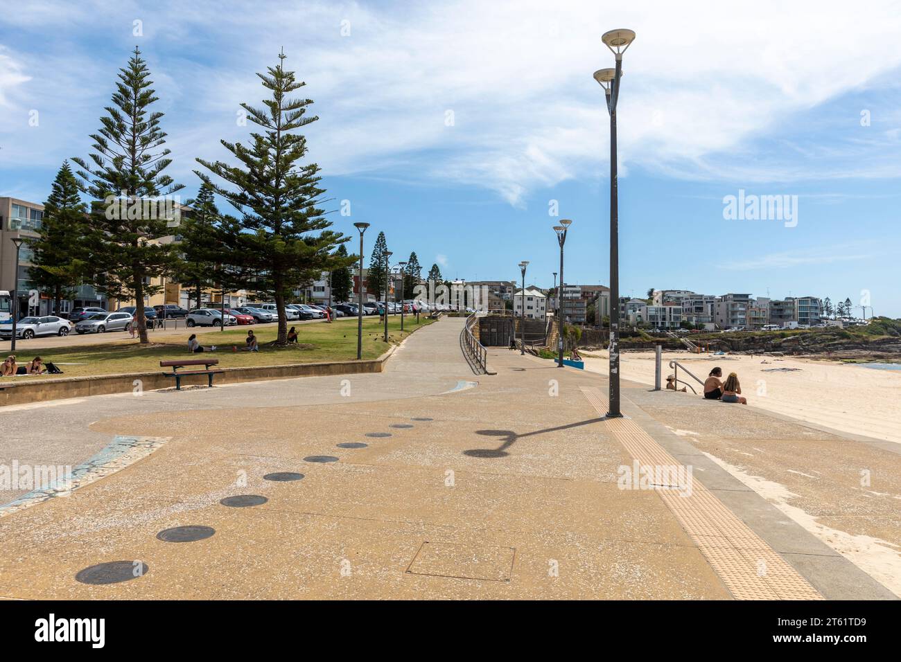 Maroubra Beach nei sobborghi orientali di Sydney, giorno di primavera cielo blu, nuovo Galles del Sud, Australia, 2023 Foto Stock