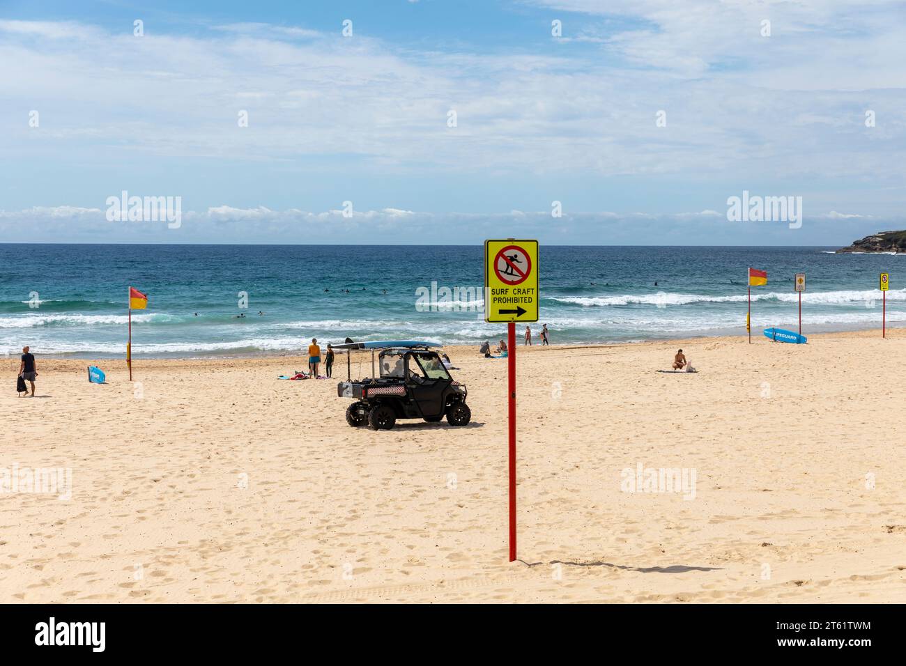Maroubra, sobborgo di Sydney sulla spiaggia in un giorno di primavera blu, sobborghi orientali di Sydney, nuovo Galles del Sud, Australia Foto Stock