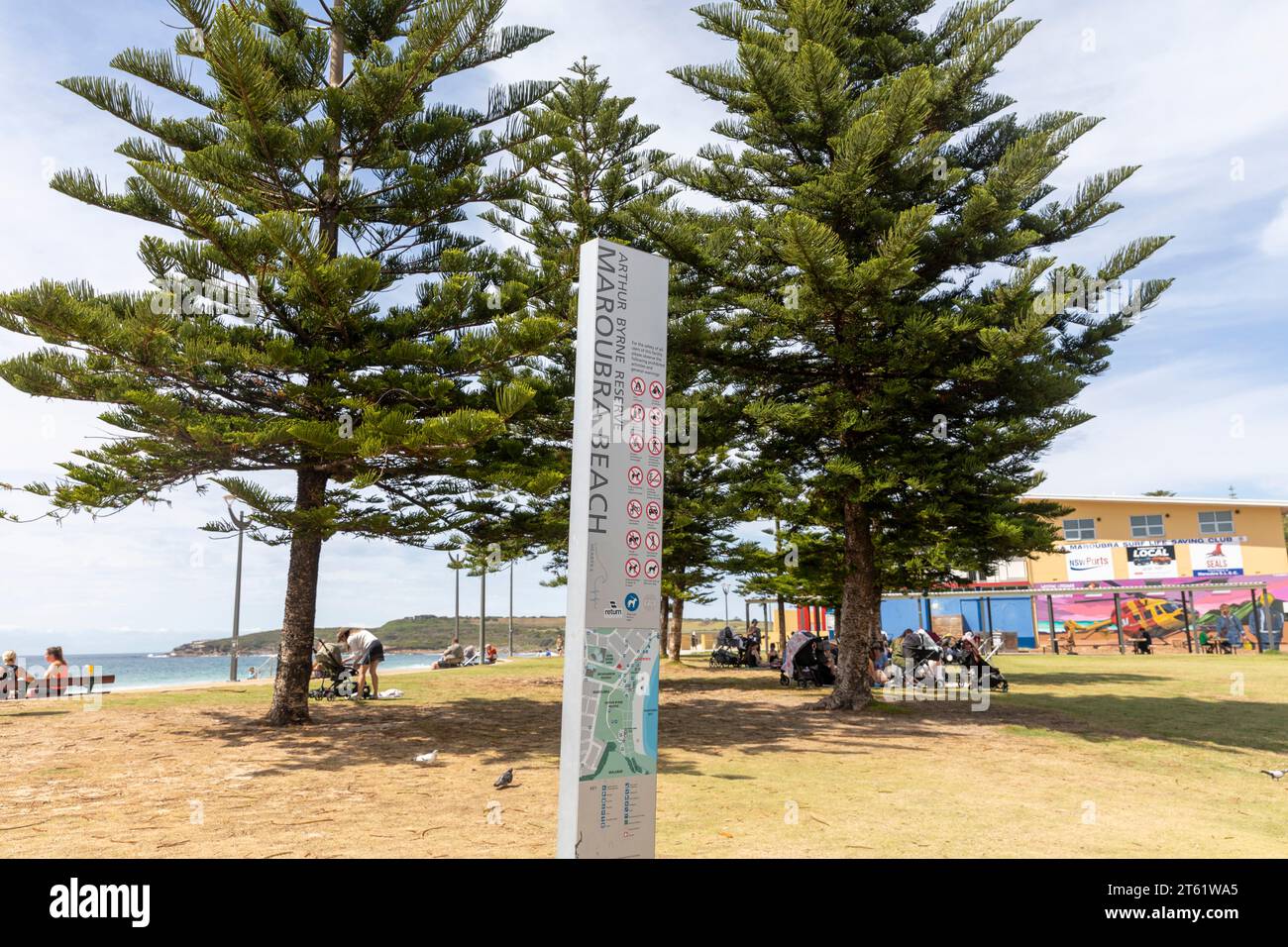 Maroubra Beach, periferia orientale di Sydney, Barry Rodgers Place and Reserve, Sydney, NSW, Australia Foto Stock