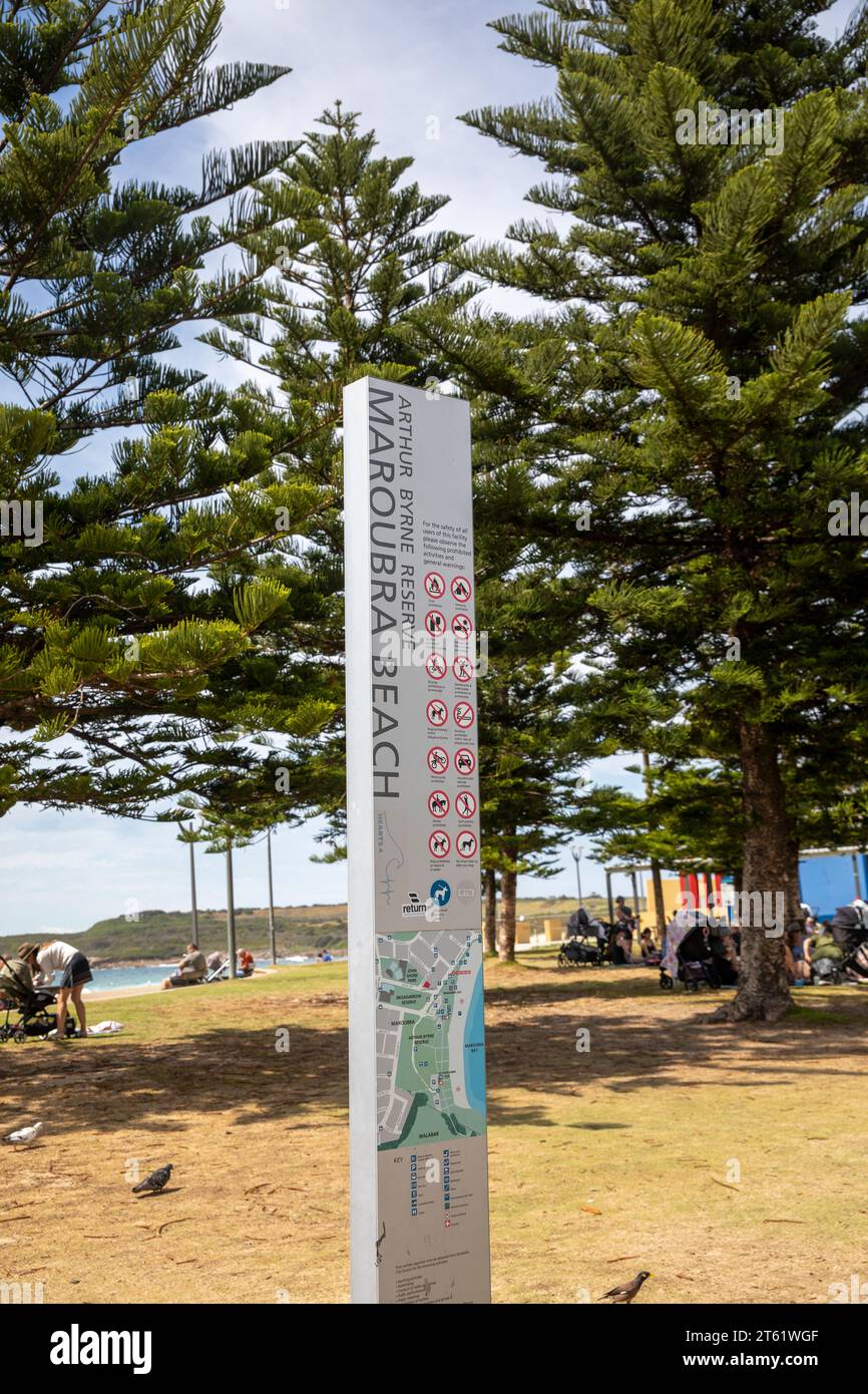 Maroubra Beach, periferia orientale di Sydney, Barry Rodgers Place and Reserve, Sydney, NSW, Australia Foto Stock