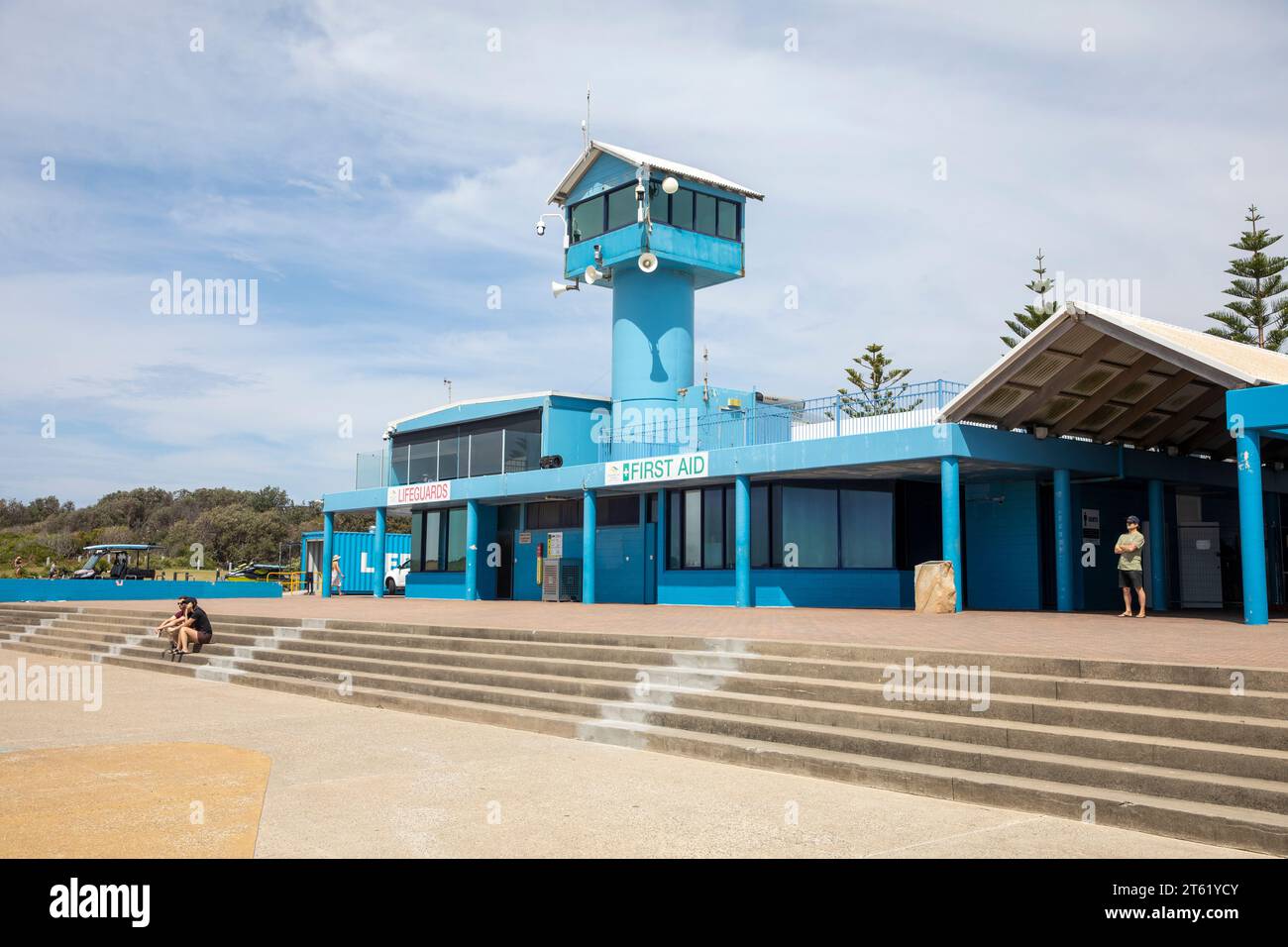 Edificio Maroubra Beach Pavilion sul lungomare, sobborghi orientali di Sydney, NSW, Australia Foto Stock