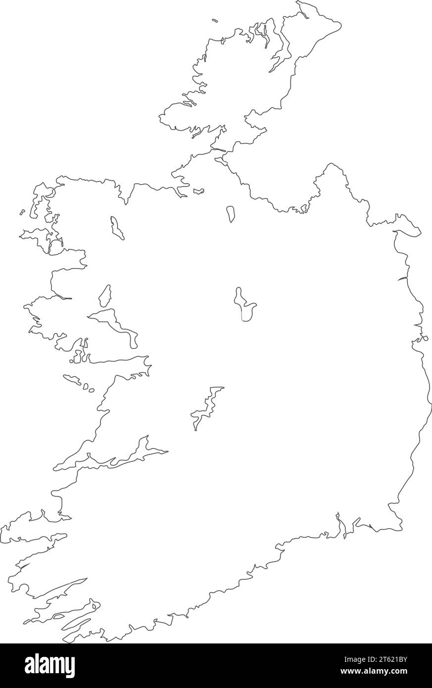 disegno dell'illustrazione vettoriale dell'icona della mappa dell'irlanda Illustrazione Vettoriale