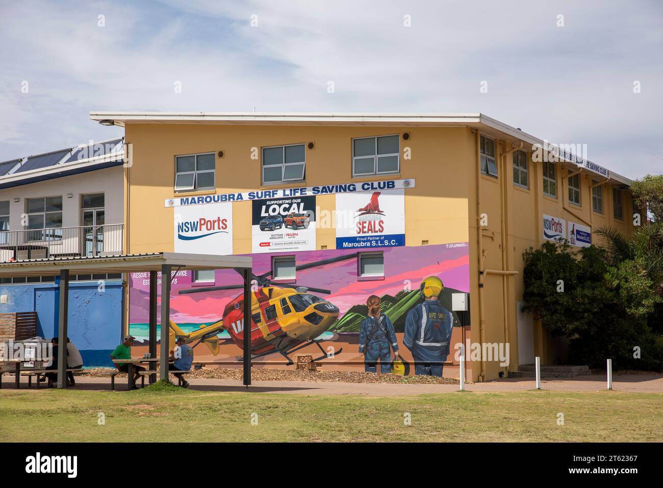 Australian Surf Life Saving Club a Maroubra Beach, sobborghi orientali di Sydney, NSW, Australia Foto Stock