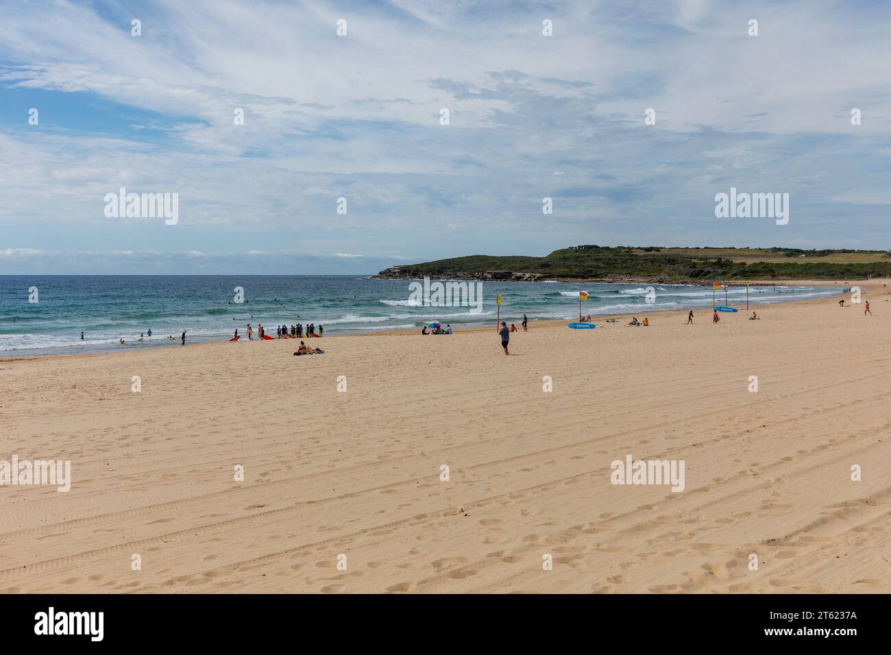 Maroubra Beach nei sobborghi orientali di Sydney e nel parco nazionale Malabar Headland, Sydney, NSW, Australia, 2023 Foto Stock
