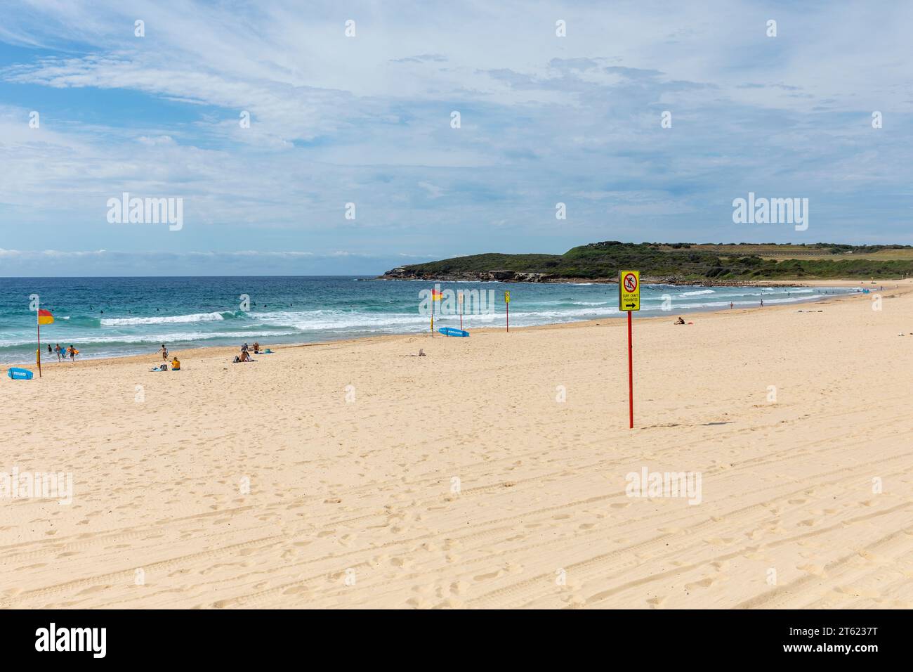 Maroubra Beach nei sobborghi orientali di Sydney e nel parco nazionale Malabar Headland, Sydney, NSW, Australia, 2023 Foto Stock