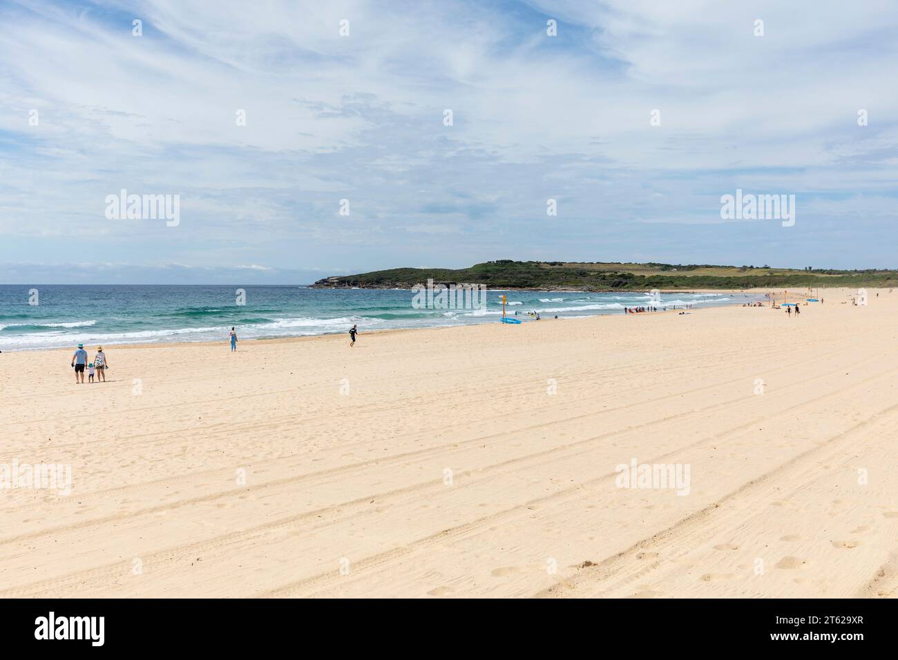 Maroubra Beach nei sobborghi orientali di Sydney e nel parco nazionale Malabar Headland, Sydney, NSW, Australia, 2023 Foto Stock