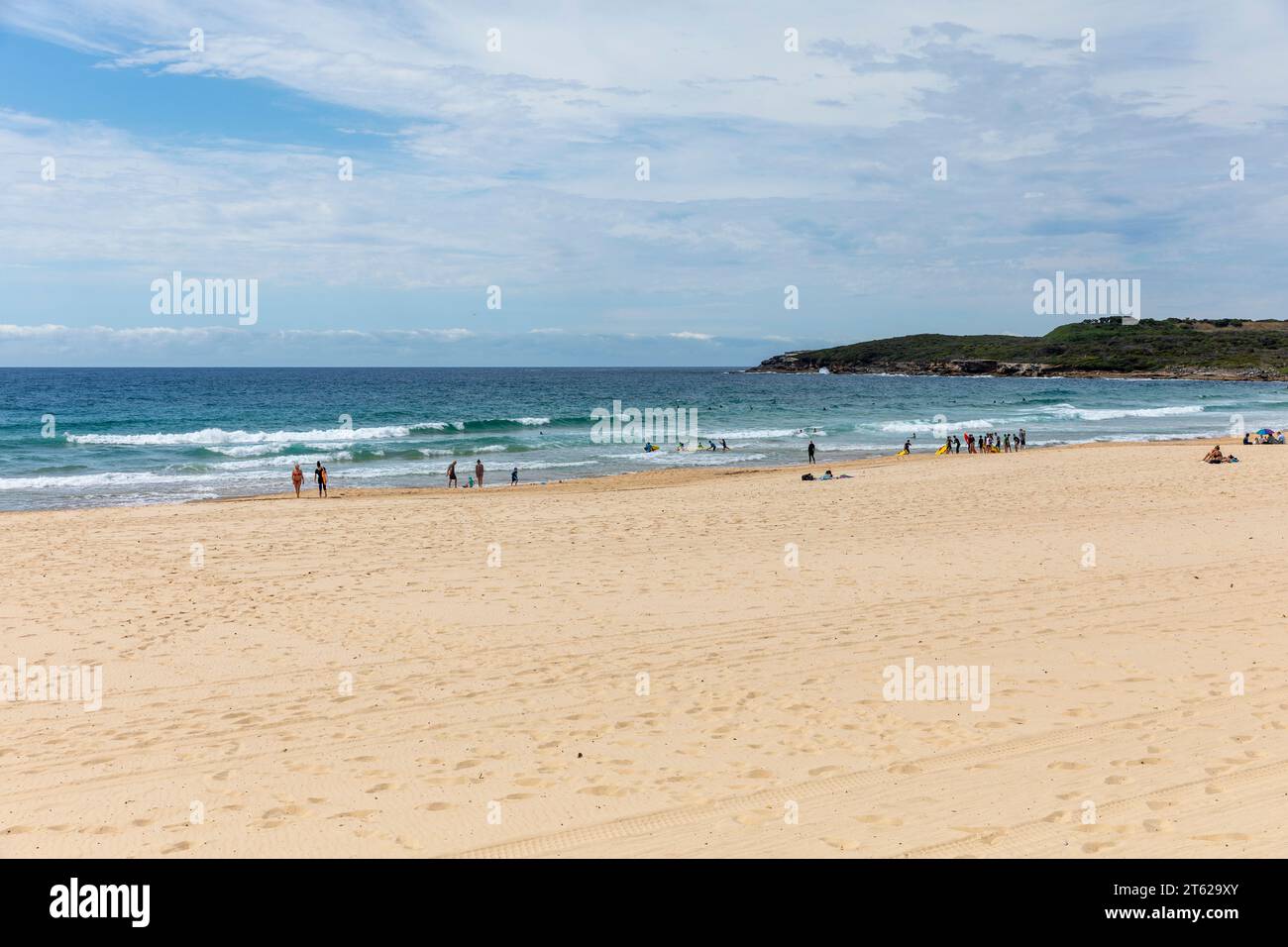 Maroubra Beach nei sobborghi orientali di Sydney e nel parco nazionale Malabar Headland, Sydney, NSW, Australia, 2023 Foto Stock