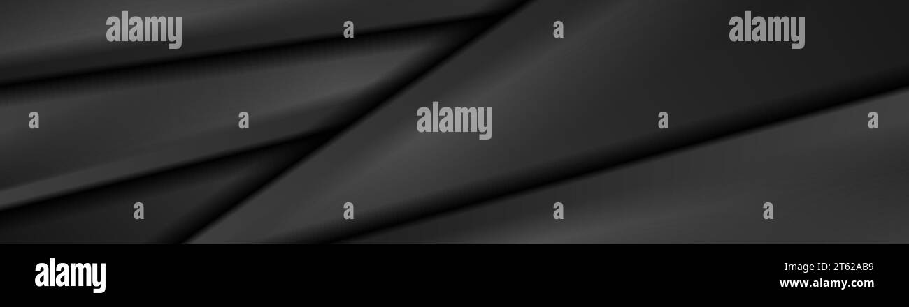 Strisce nere lisce sfondo aziendale astratto. Design banner vettoriale Illustrazione Vettoriale