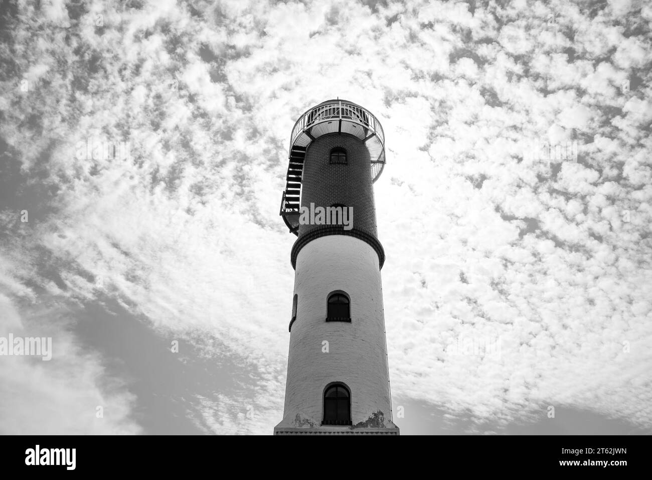 Faro di Timmendorf sull'isola di Poel, sul Mar Baltico. Vista dell'edificio. Foto Stock