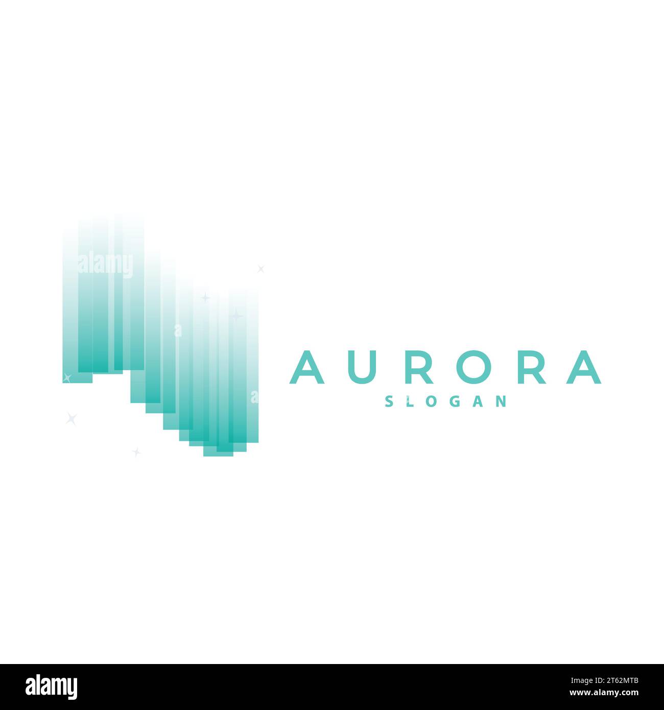 Logo Aurora, Light Wave Vector, Nature Landscape Design, icona illustrazione modello marchio di prodotto Illustrazione Vettoriale