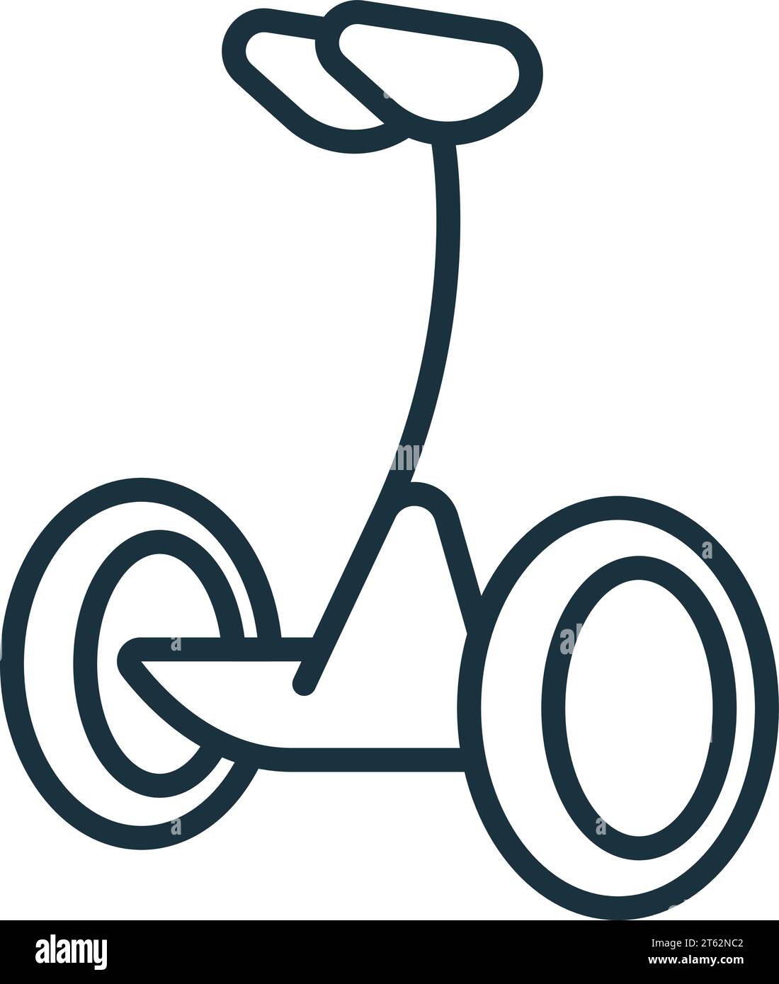 Icona profilo Segway. Semplice cartello monocromatico della collezione per il trasporto. Icona Segway per logo, modelli, Web design e infografiche. Illustrazione Vettoriale