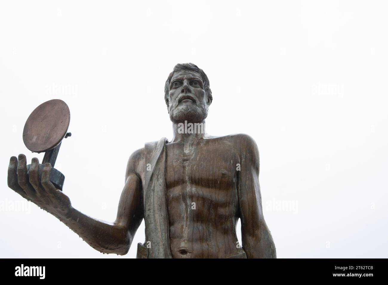 Statua pubblica dello scienziato Archimede Foto Stock