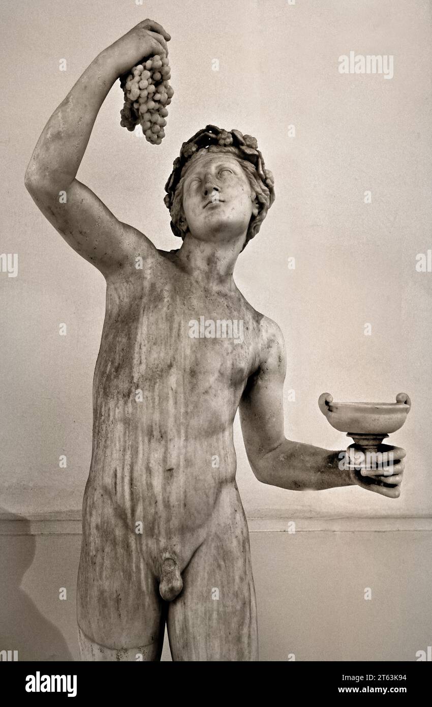 Statua del Fauno. II secolo d.C. Copia di un originale greco della fine del II-i secolo a.C. Museo Archeologico Nazionale di Napoli Italia. Foto Stock