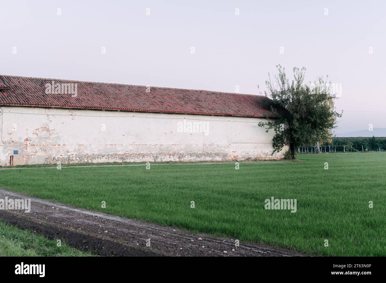 Agriturismo nella campagna piemontese (Cuneo, Piemonte, Italia) Foto Stock