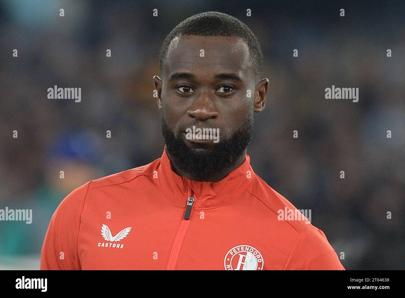 Napoli, Italia. 7 novembre 2023. Lutsharel Geertruida del Feyenoord Rotterdam durante la partita di UEFA Champions League tra SS Lazio e Feyenoord Rotterdam allo Stadio Olimpico. La SS Lazio vince 1-0. (Immagine di credito: © Agostino Gemito/Pacific Press via ZUMA Press Wire) SOLO USO EDITORIALE! Non per USO commerciale! Foto Stock