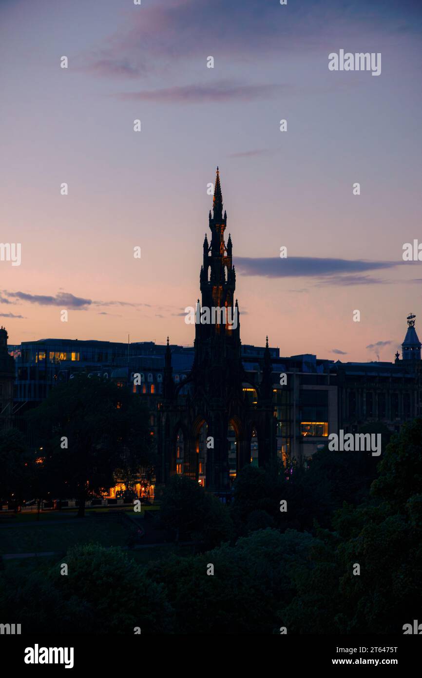Monumento scozzese - città di Edimburgo Foto Stock