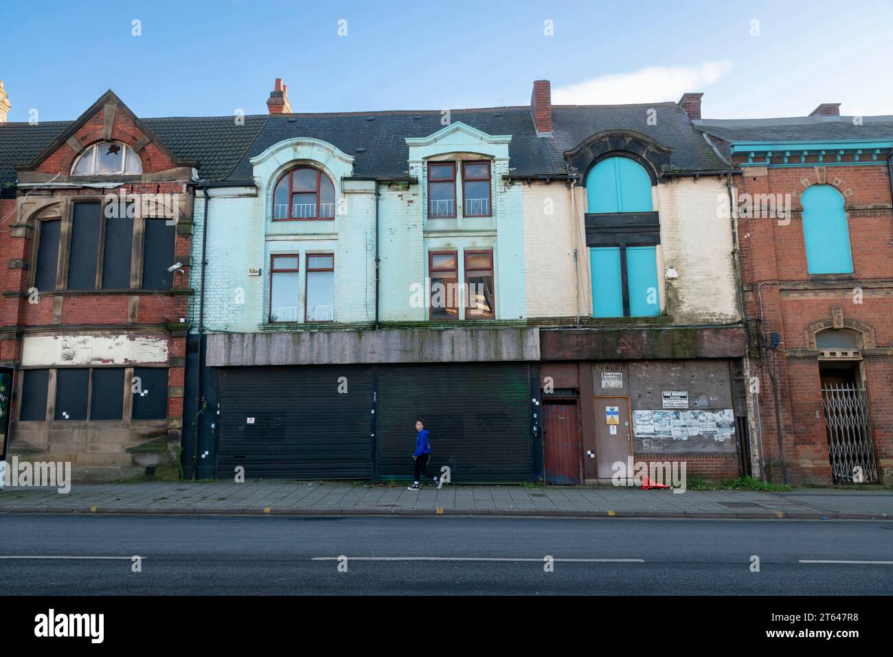 Abandonded Buildings, Attercliffe Rd, Sheffield Foto Stock