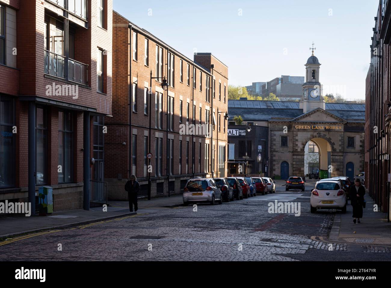 La mattina presto a Kelham Island, Sheffield Foto Stock