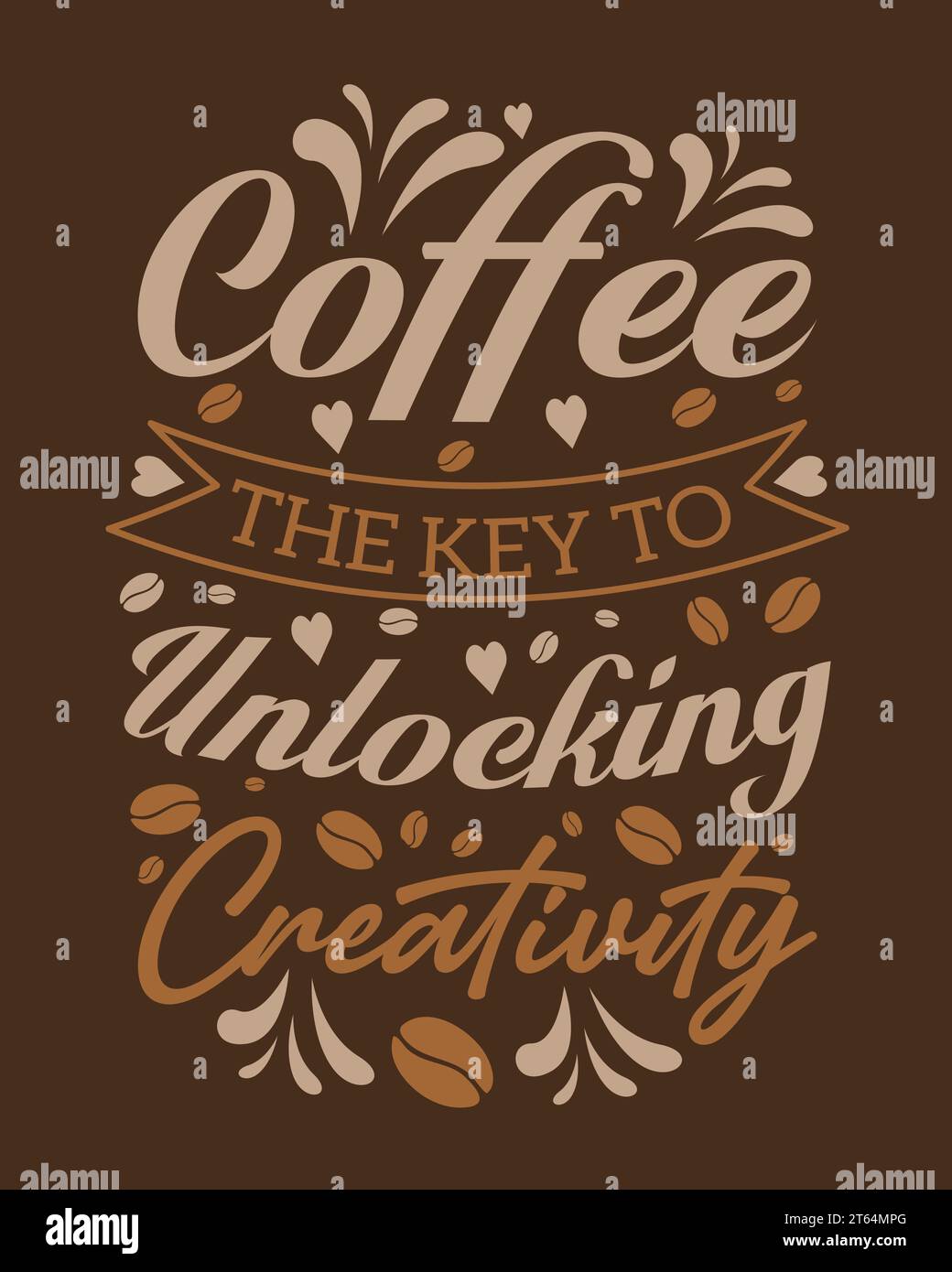 Tipografia Coffee T-Shirt Design, tee da caffè, tazza Illustrazione Vettoriale