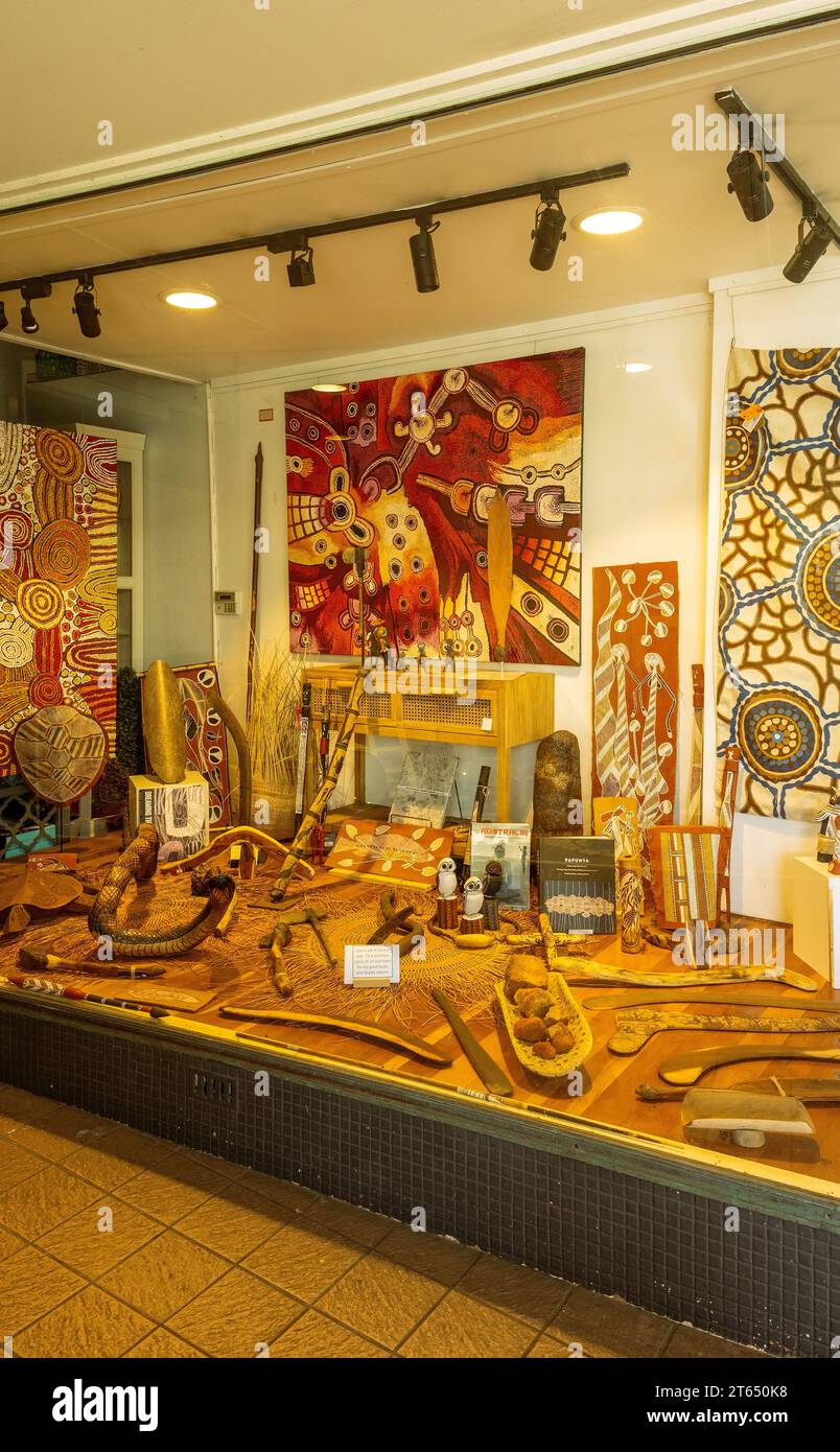 Aboriginal Dreamtime fine Art Gallery per l'acquisto di souvenir a Manly, Sydney, NSW, Australia Foto Stock