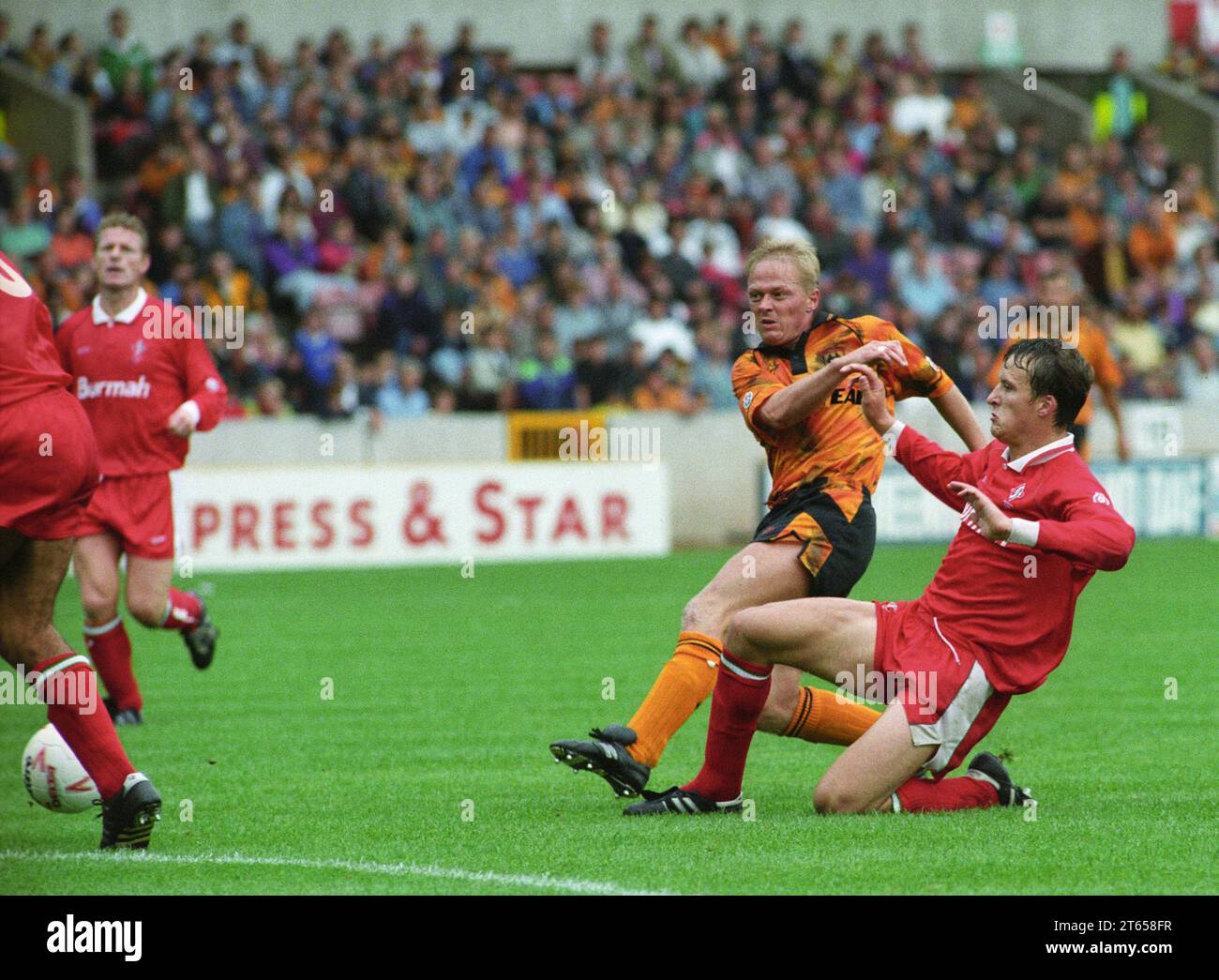 WOLVES V SWINDON A MOLINEUX 22/8/92 Keith Downing Foto Stock