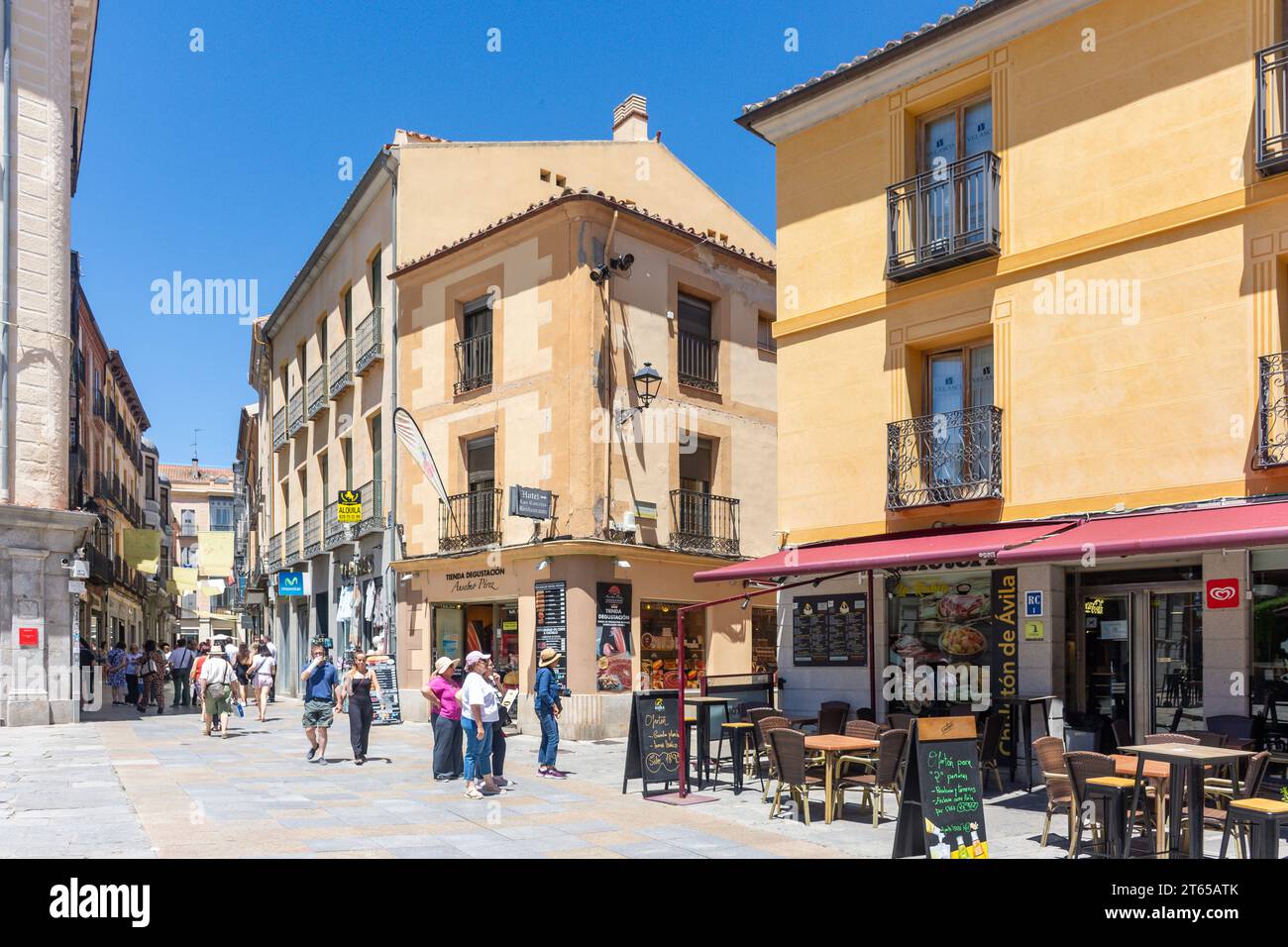 Calle Don Gerónimo, Ávila, Castiglia e León, Regno di Spagna Foto Stock