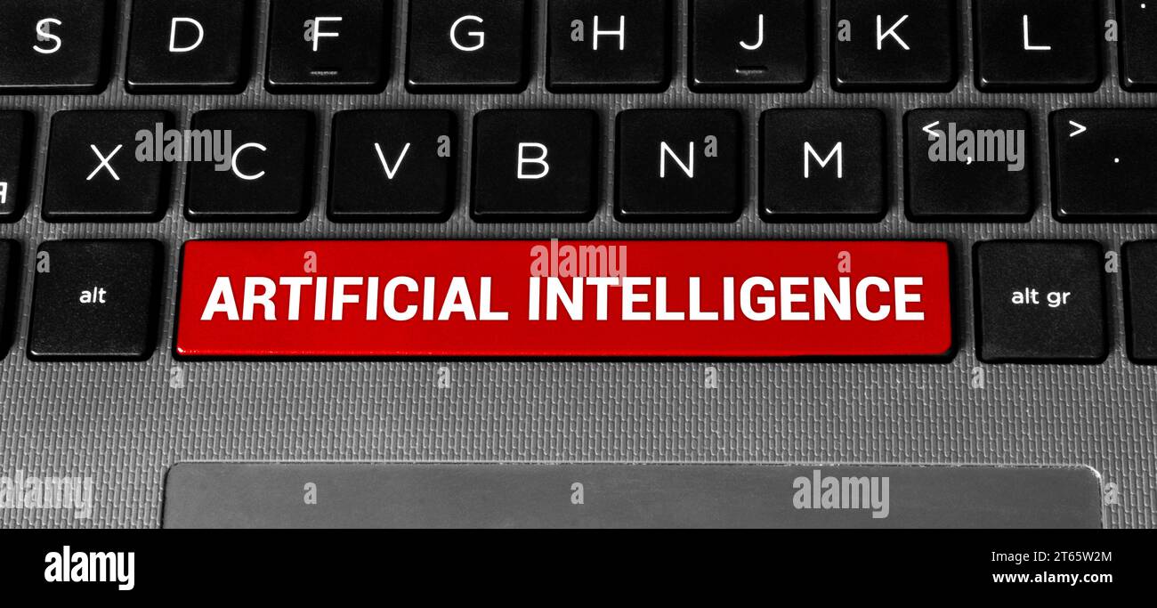 Simbolo del marketing AI. Parole concettuali ai marketing dell'intelligenza artificiale su un bellissimo blocco di legno. Splendido sfondo giallo. Intelligenza artificiale aziendale Foto Stock