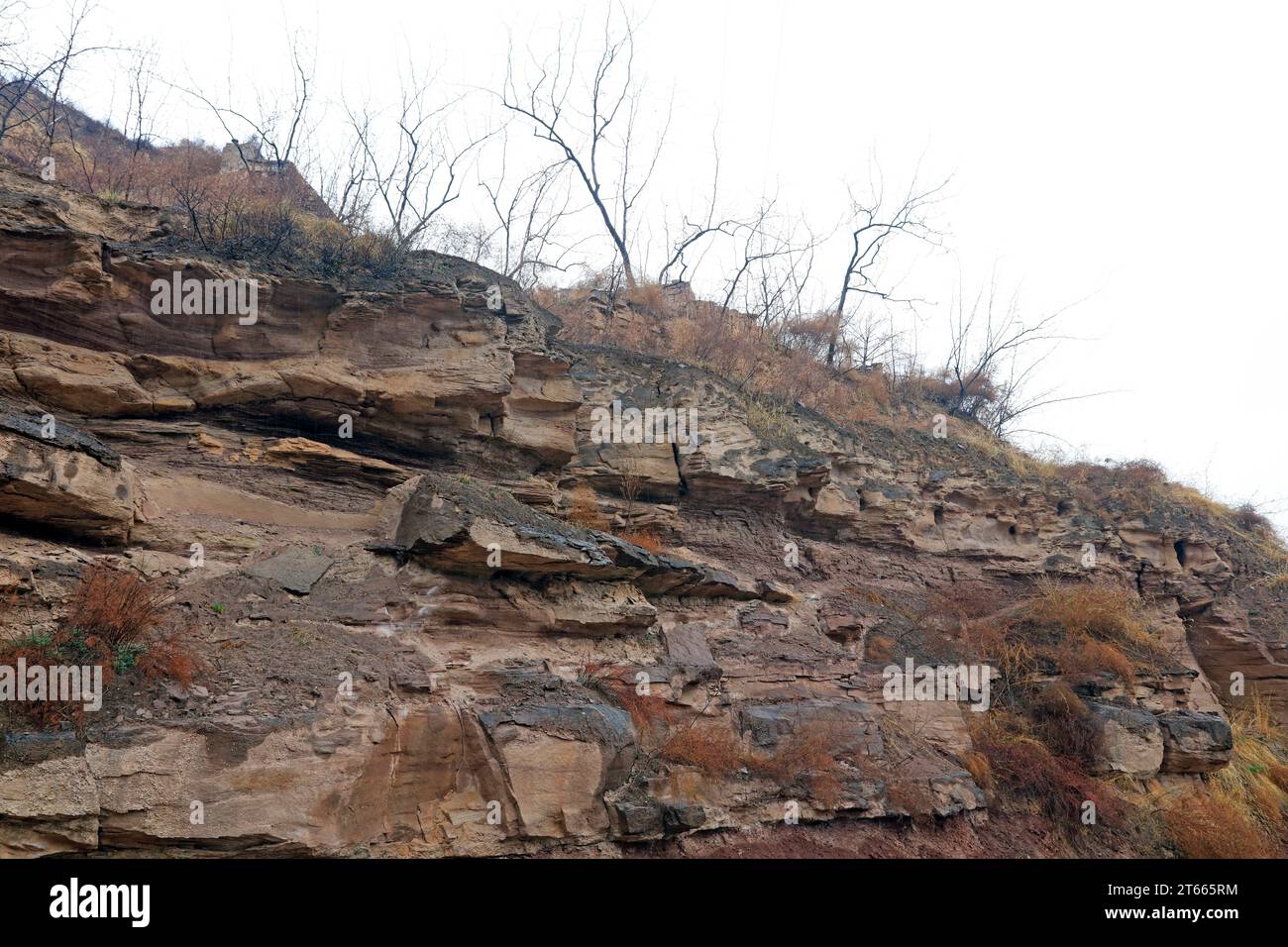 Struttura rocciosa nella natura Foto Stock