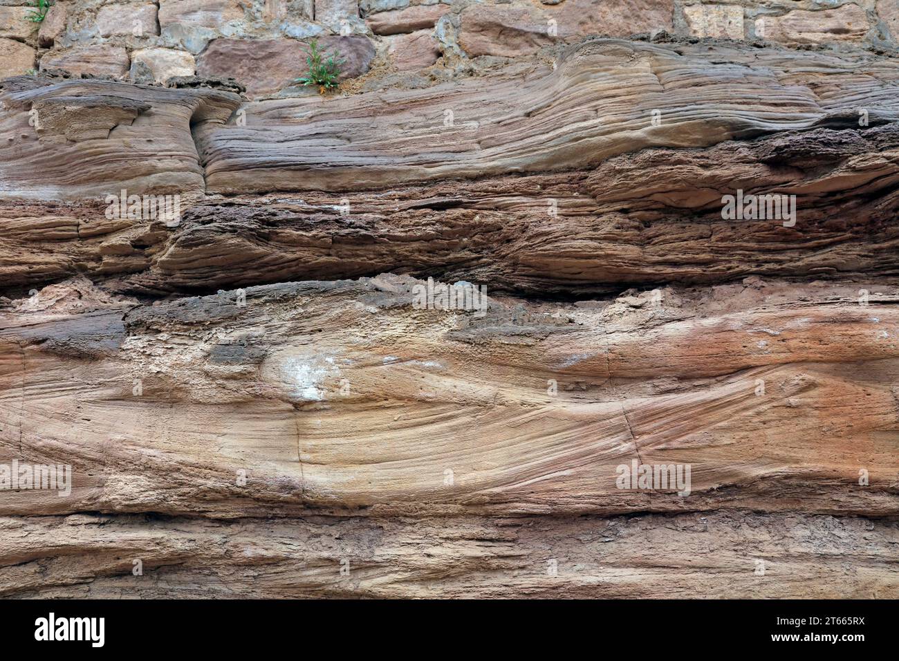 Struttura rocciosa nella natura Foto Stock