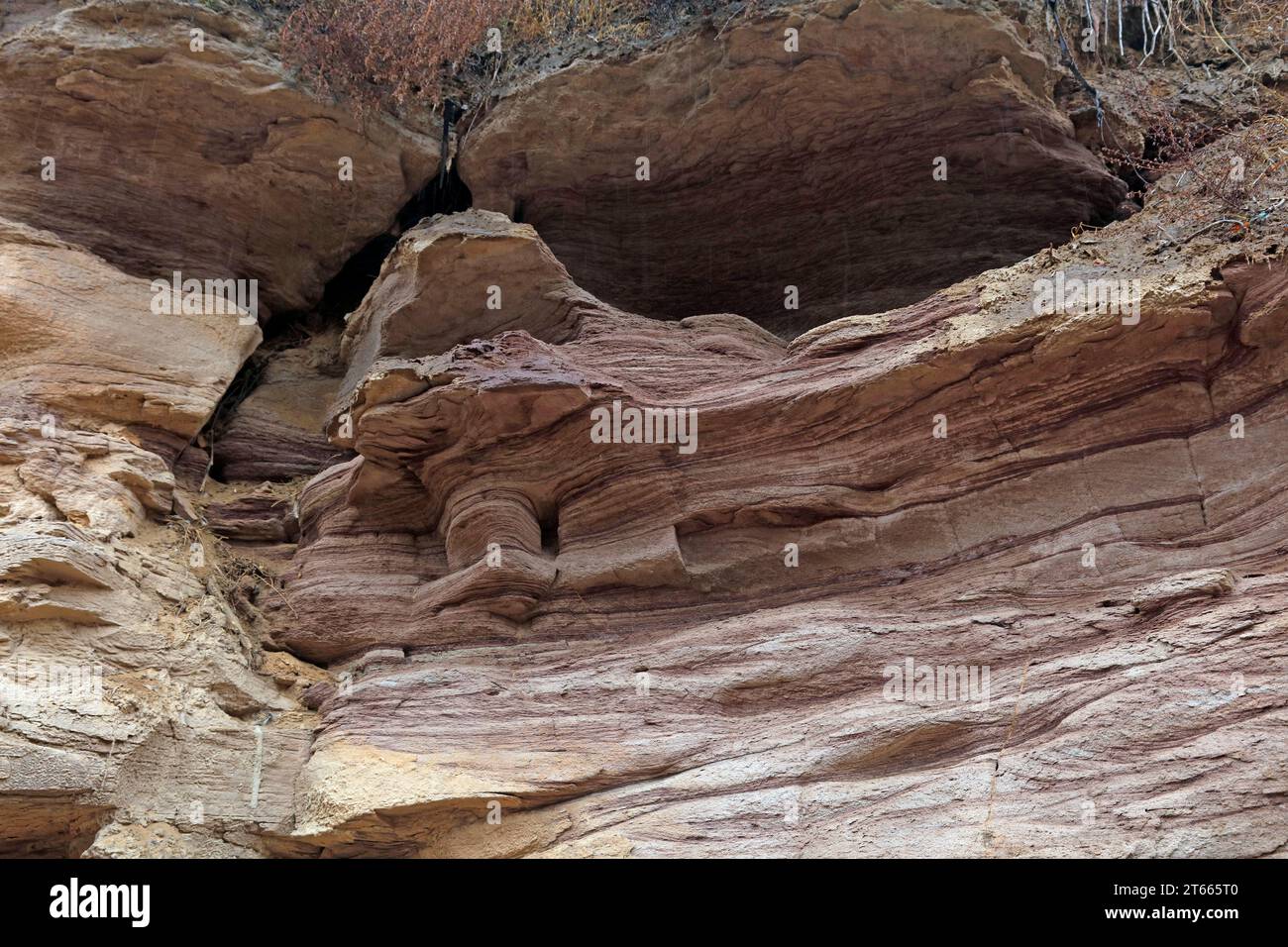 Struttura rocciosa nella natura Foto Stock