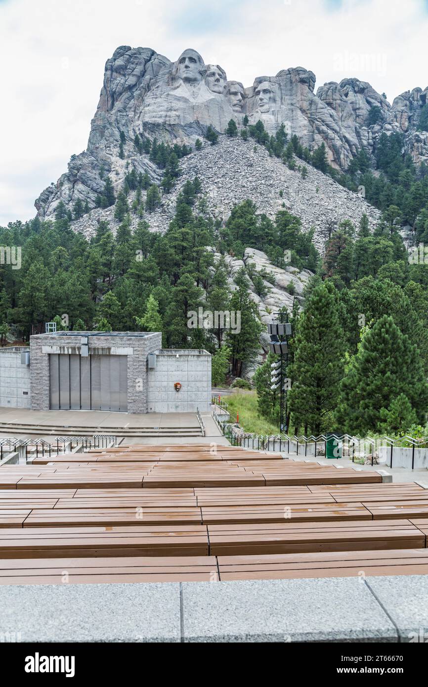 Anfiteatro all'aperto nel Mount Rushmore National Monument vicino a Keystone, South Dakota Foto Stock