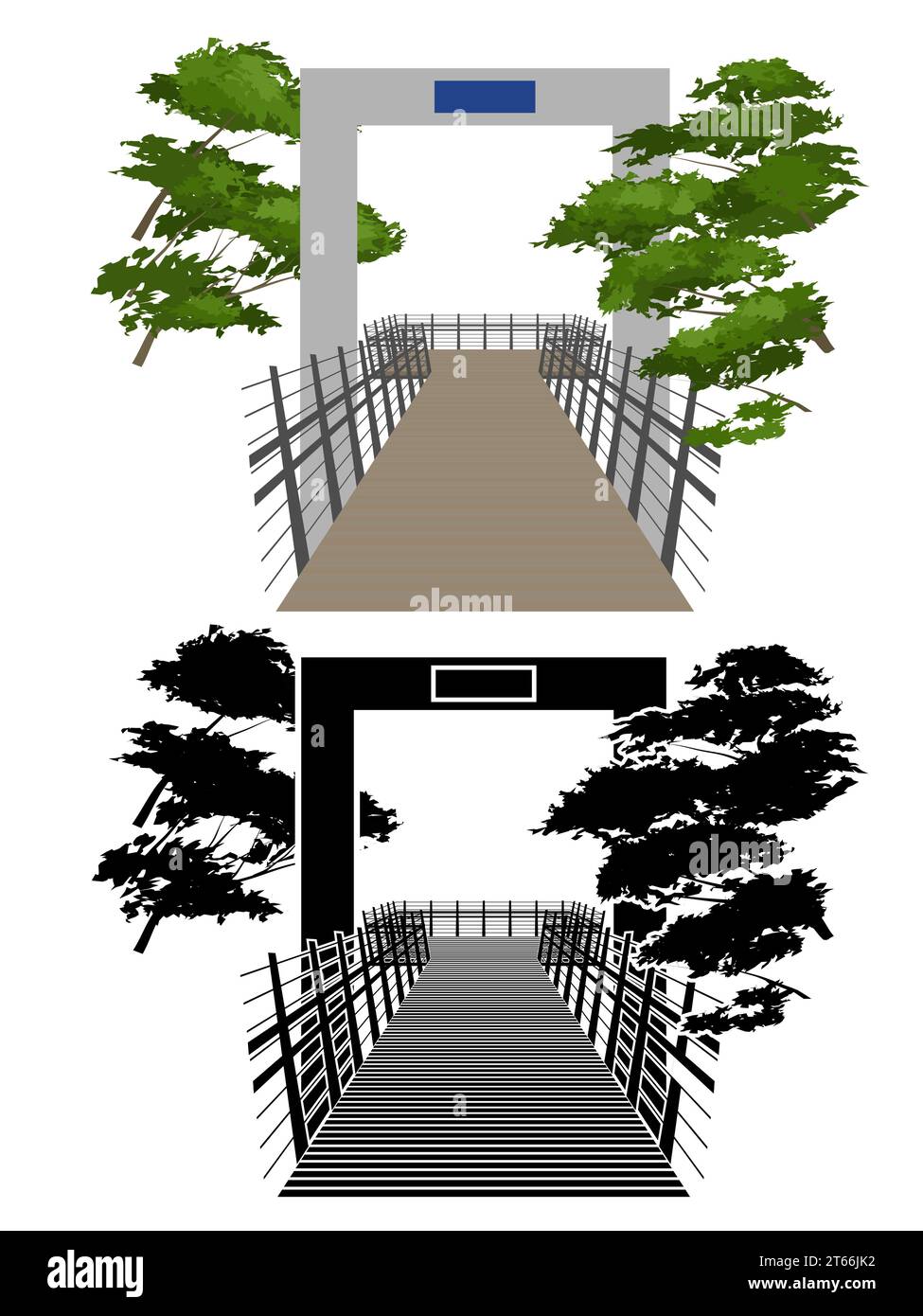 Joinville Lookout a Santa Catarina, Brasile Illustrazione Vettoriale