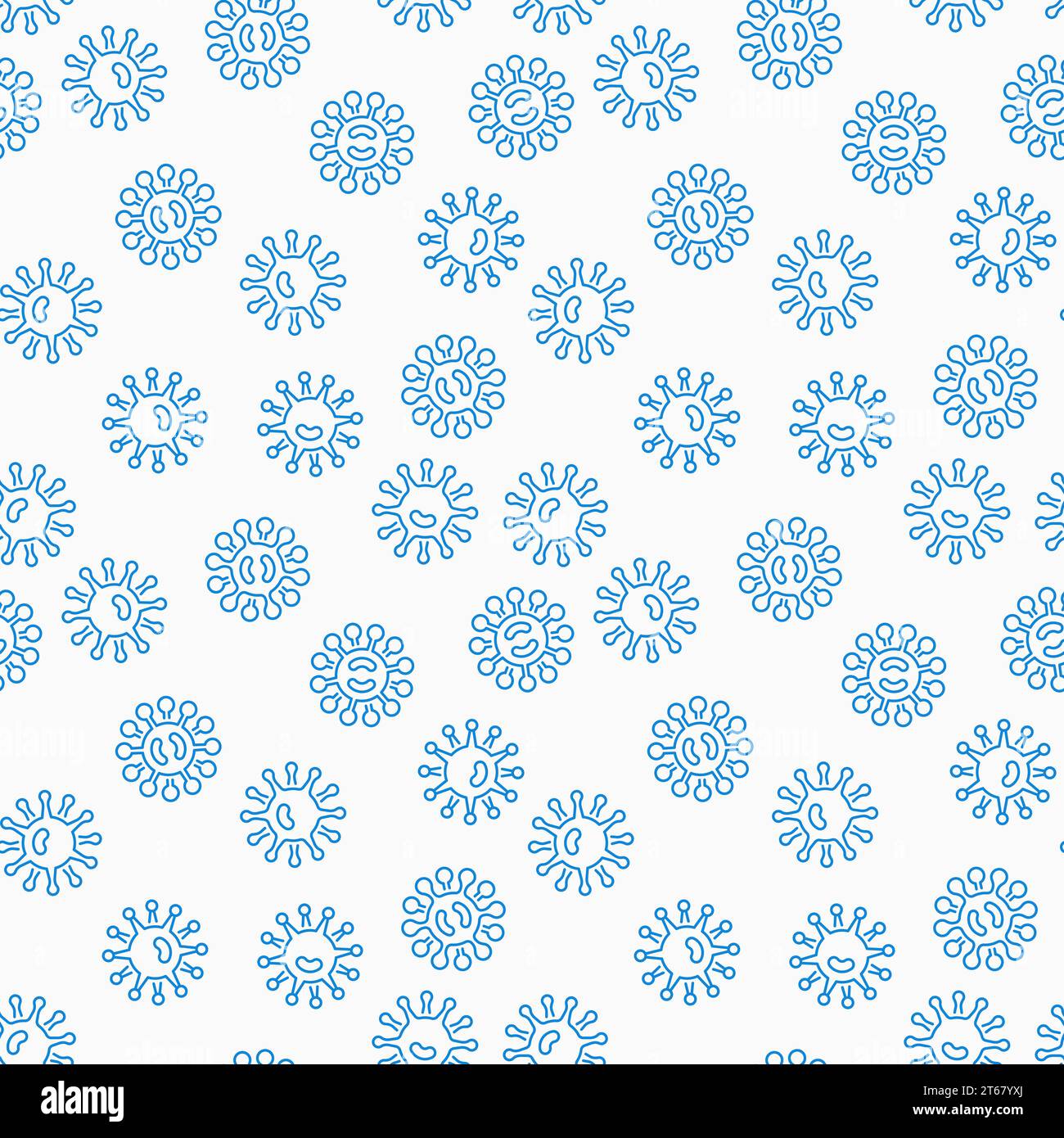 Virus o batteri vettore senza cuciture pattern o sfondo Illustrazione Vettoriale