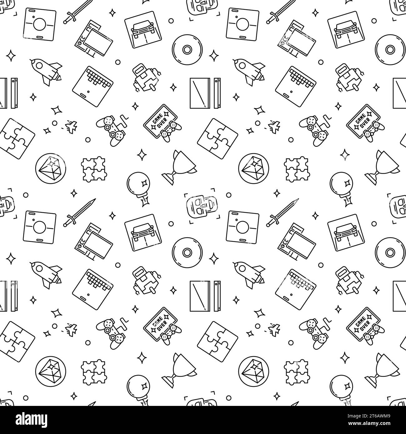 Schema dei giochi video. Sfondo fluido del concetto di gioco vettoriale Illustrazione Vettoriale