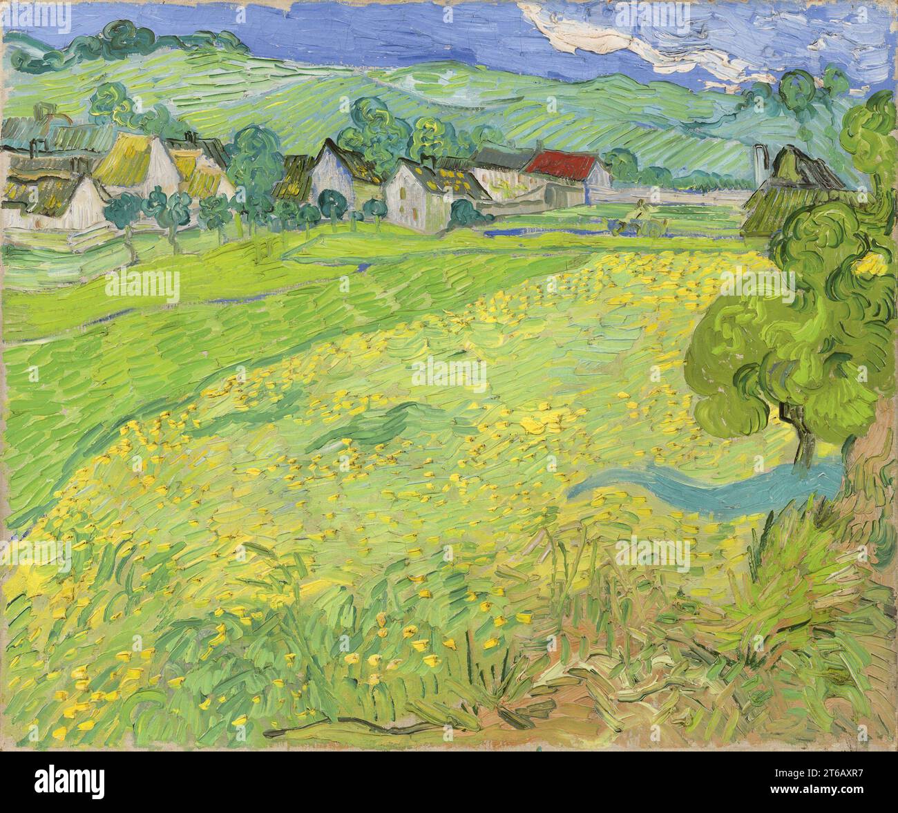 Titolo: Les Vessenots in Auvers artista: Vincent van Gogh anno: 1890 Medio: Olio su tela dimensioni: 55 x 65 cm ubicazione: Museo Nacional Thyssen-Bornemisza, Madrid Foto Stock