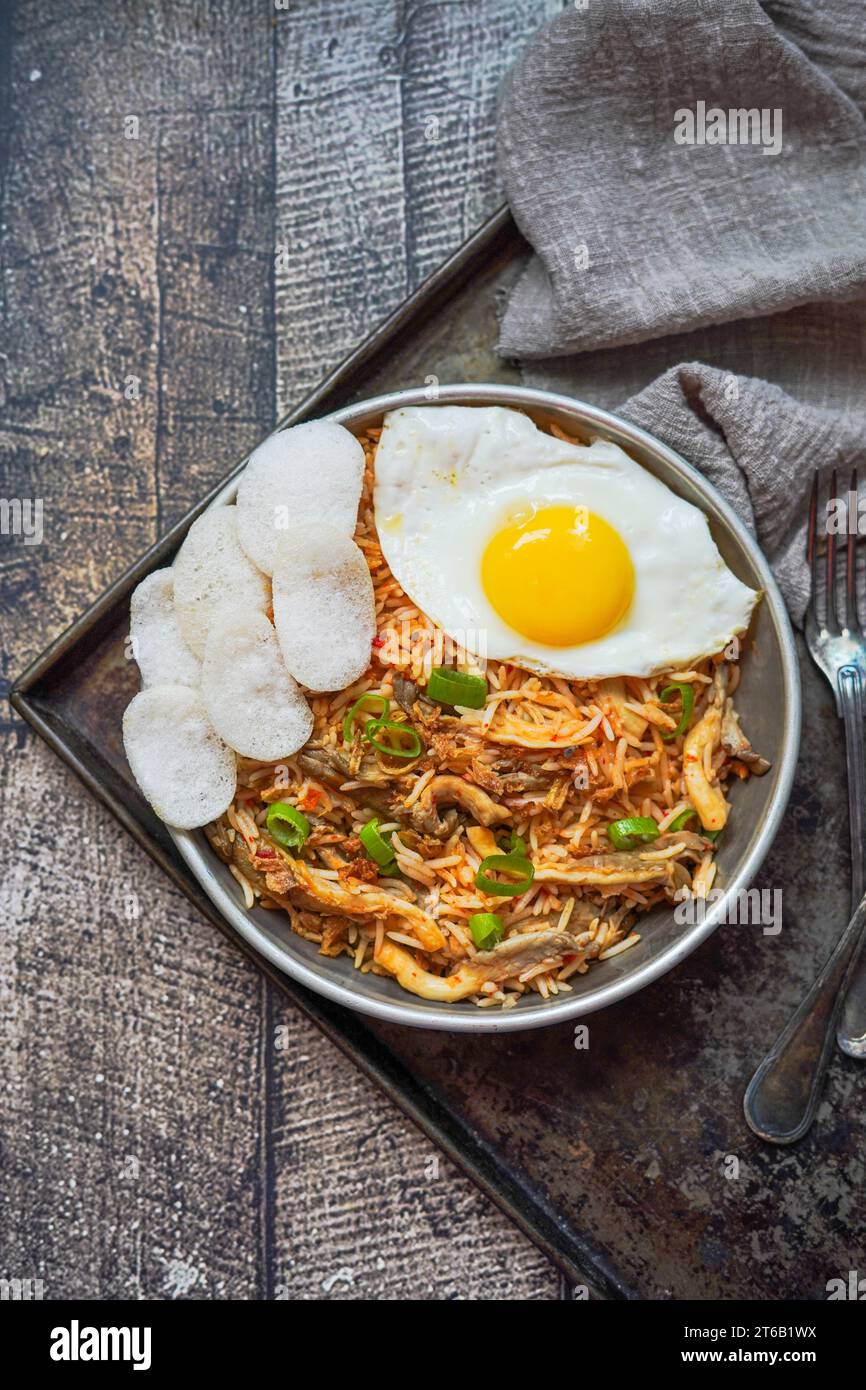 Nasi Goreng Ayam Foto Stock