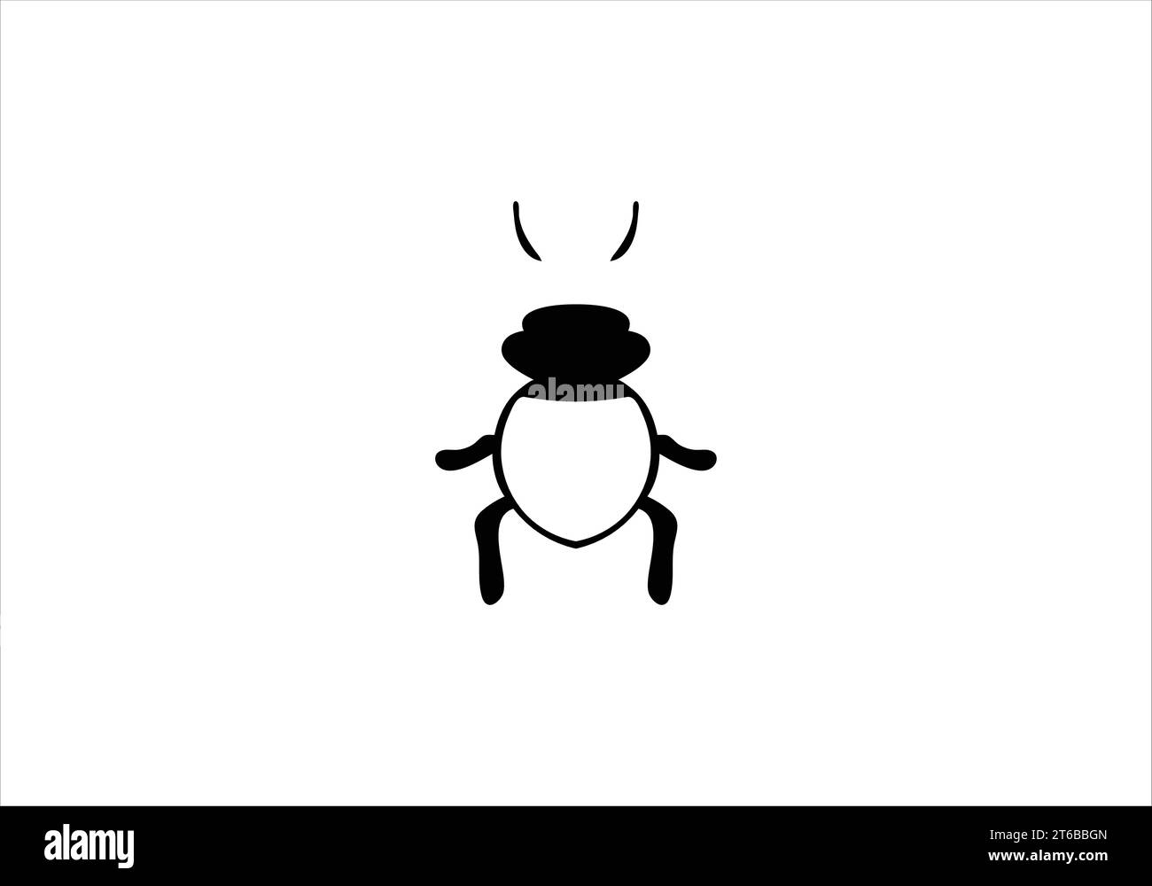 Biscuit Beetle, icona dallo stile minimalista, disegno illustrativo Illustrazione Vettoriale
