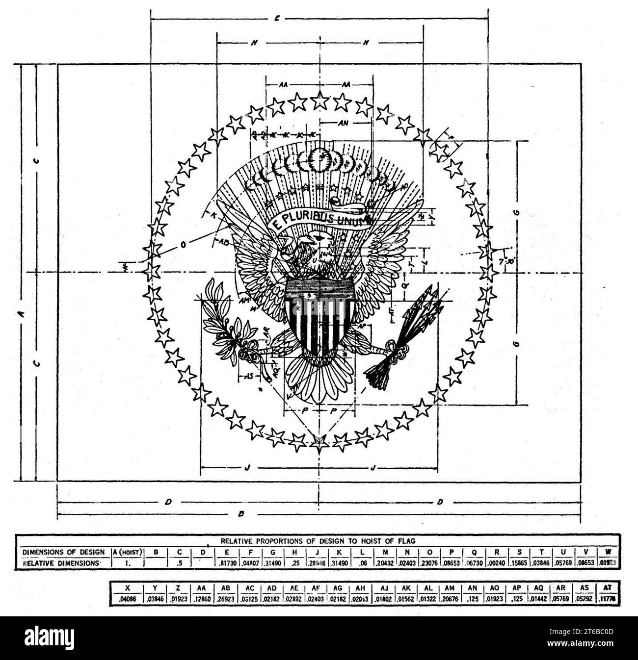 Specifica US Presidents Flag 1945 Foto Stock