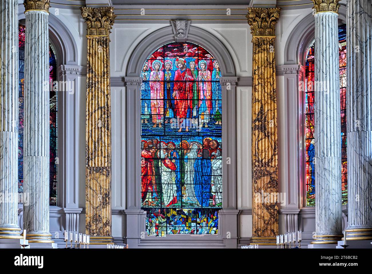 St Philip's Cathedral Interior, Birmingham , Cathedral Square, Colmore Row, Inghilterra, REGNO UNITO Foto Stock