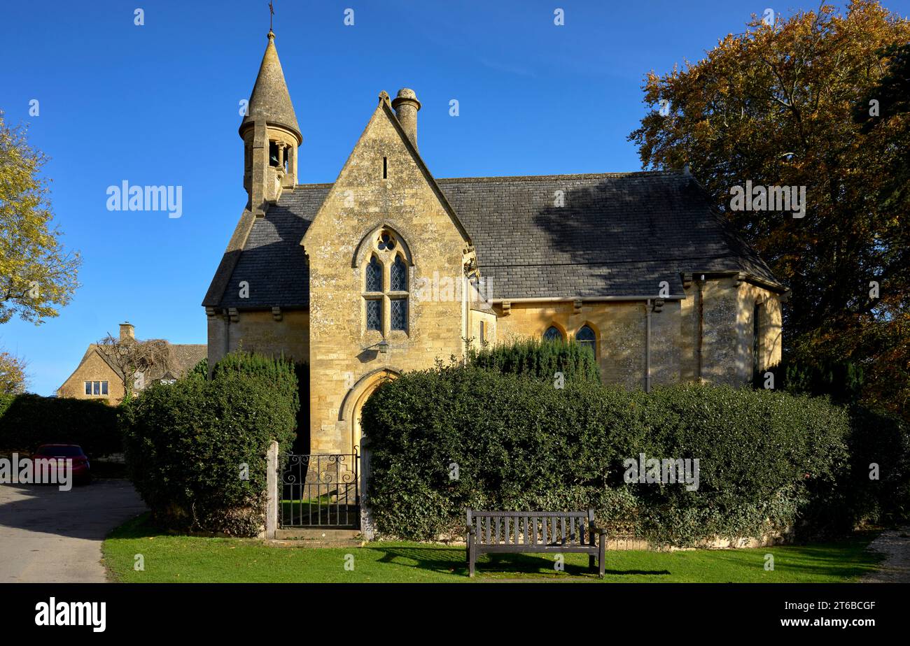 San Michele e Tutti gli Angeli Chiesa, ampia Campden, Gloucestershire, England, Regno Unito Foto Stock