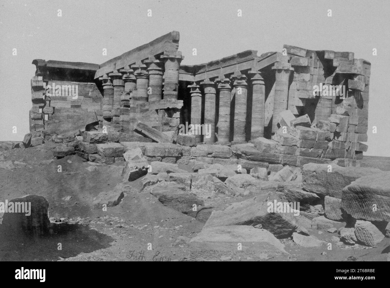 Tempio di Mahannaka, Nubia, 1857. Foto Stock