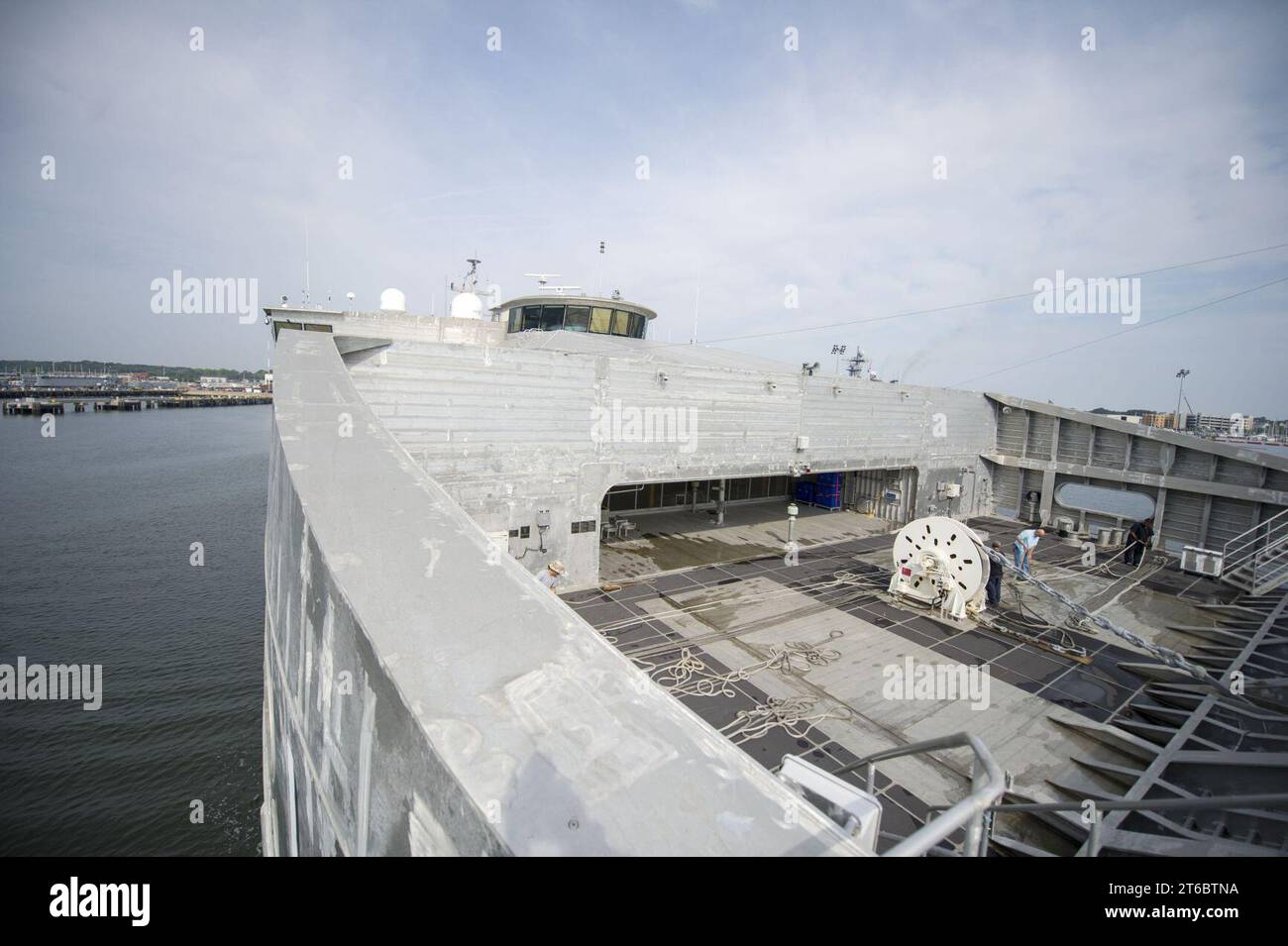 USNS Spearhead parte per la Southern Partnership Station 2014 140522 Foto Stock