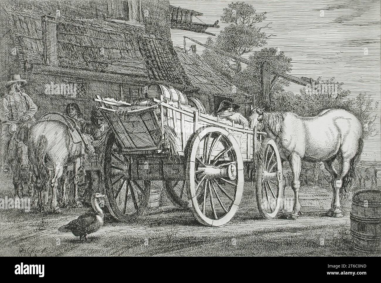 Carrello a quattro ruote, 1643&#xa0;. Foto Stock